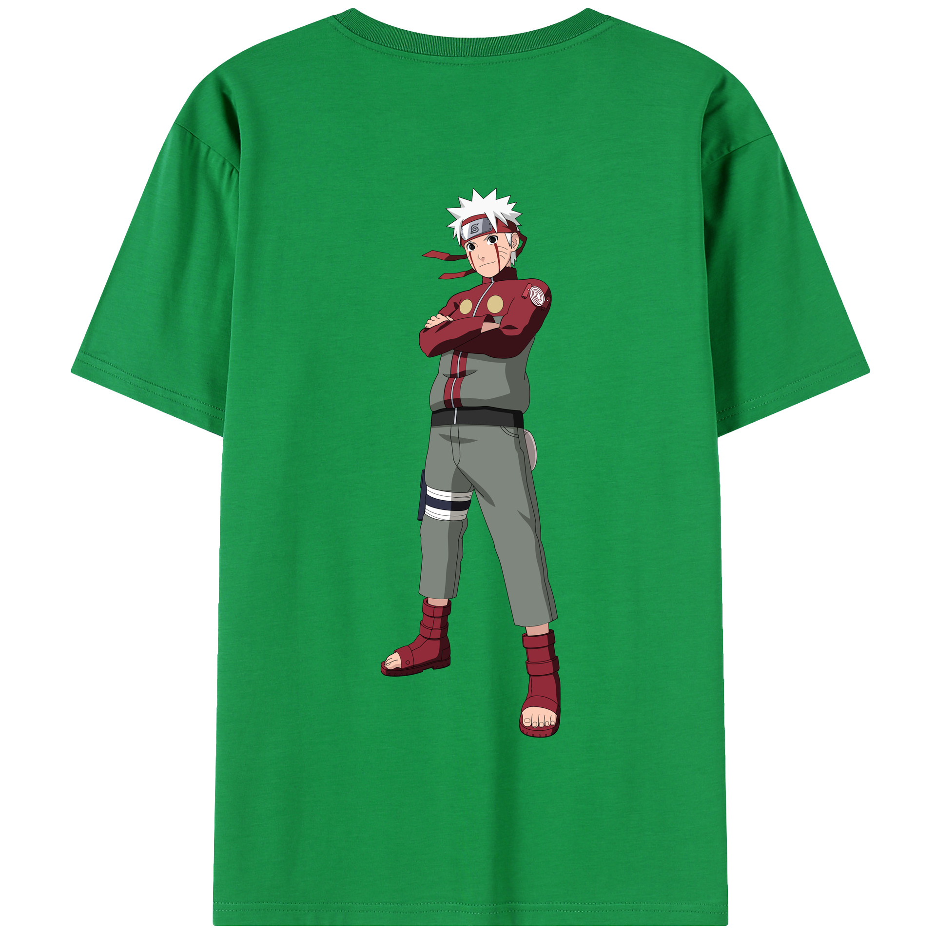 （画像用） NARUTO -ナルト- うずまき ナルト Uzumaki Naruto 綿100％半袖Tシャツ（背面プリント）