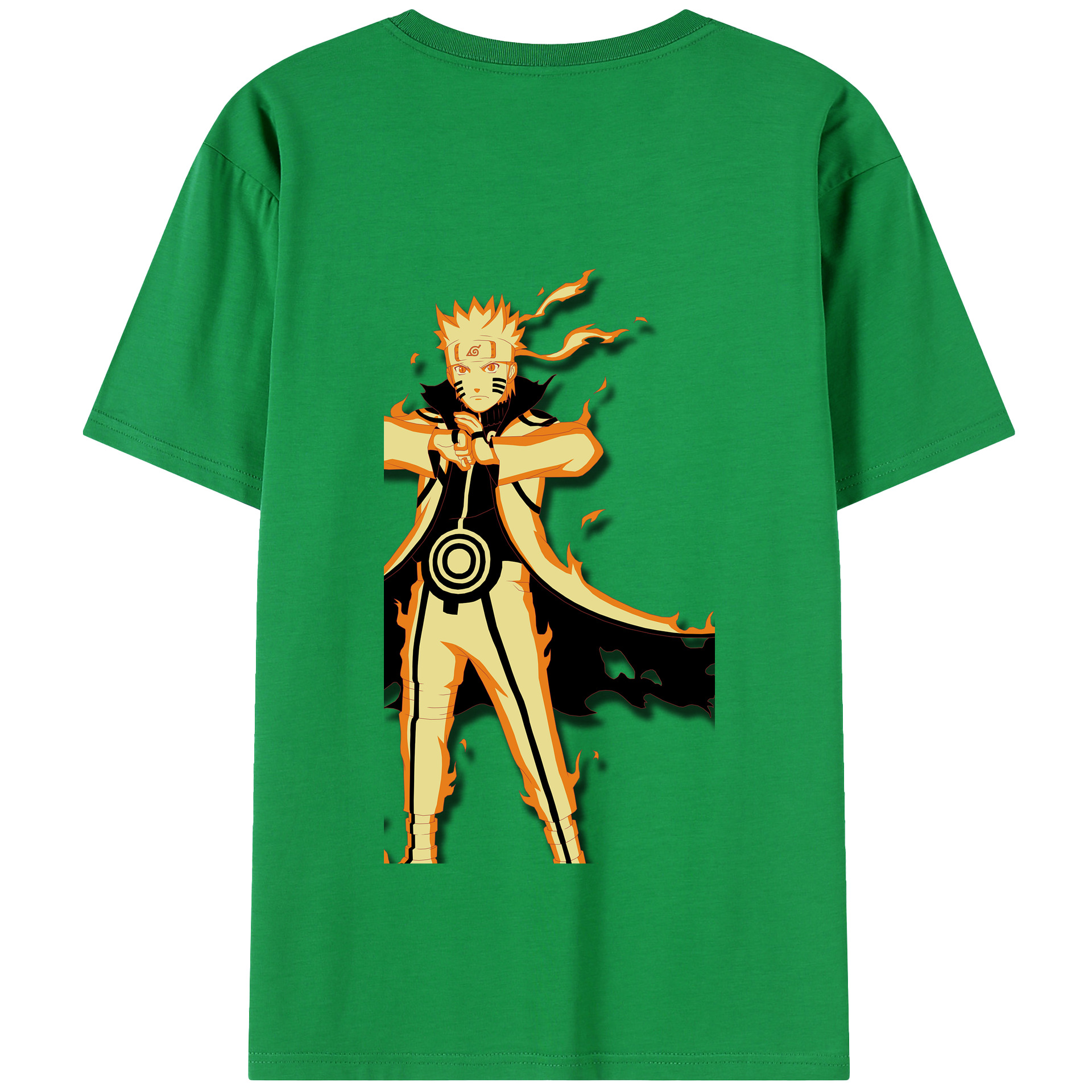 （画像用） NARUTO -ナルト- うずまき ナルト Uzumaki Naruto 綿100％半袖Tシャツ（背面プリント）