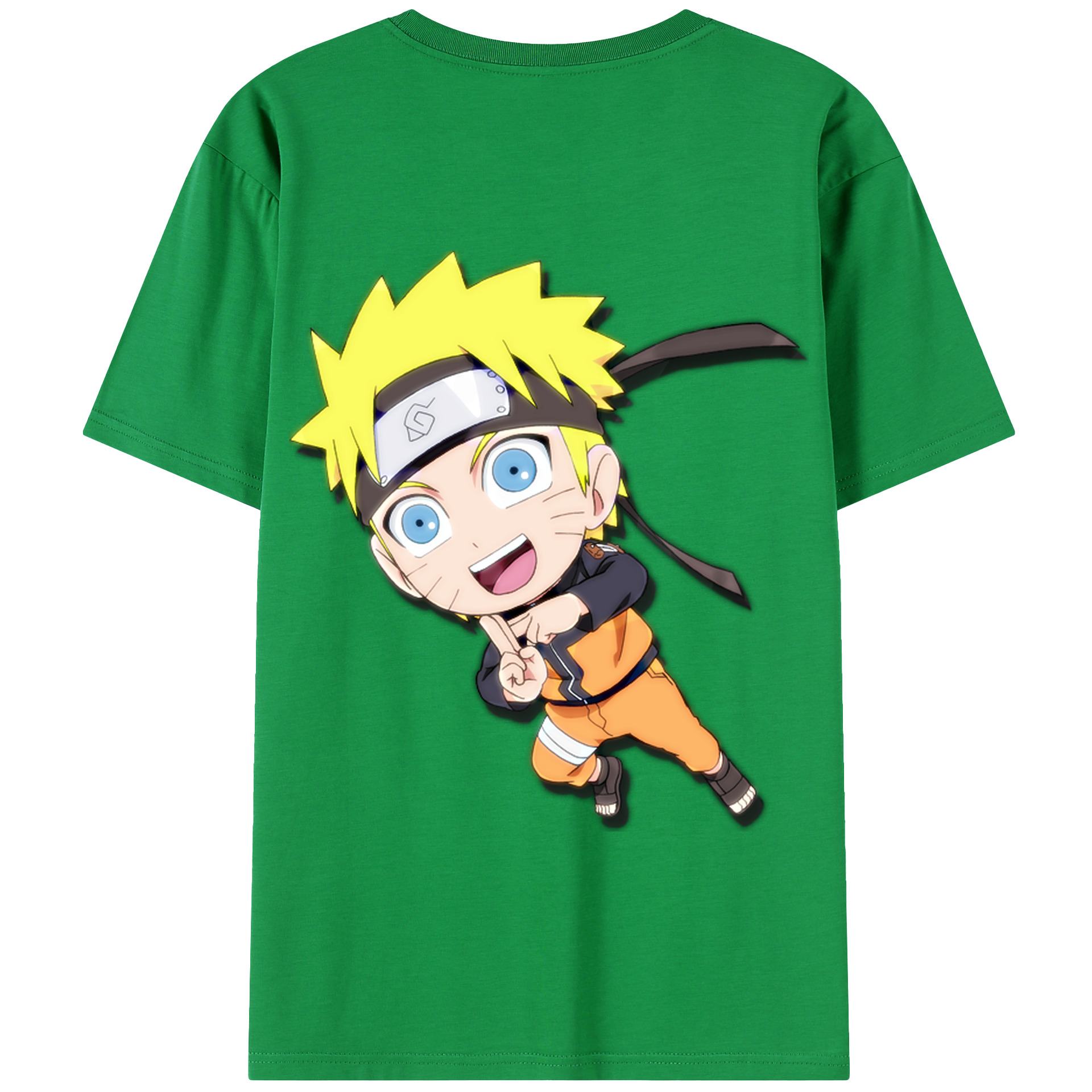 （画像用） NARUTO -ナルト- うずまき ナルト Uzumaki Naruto 綿100％半袖Tシャツ（背面プリント）