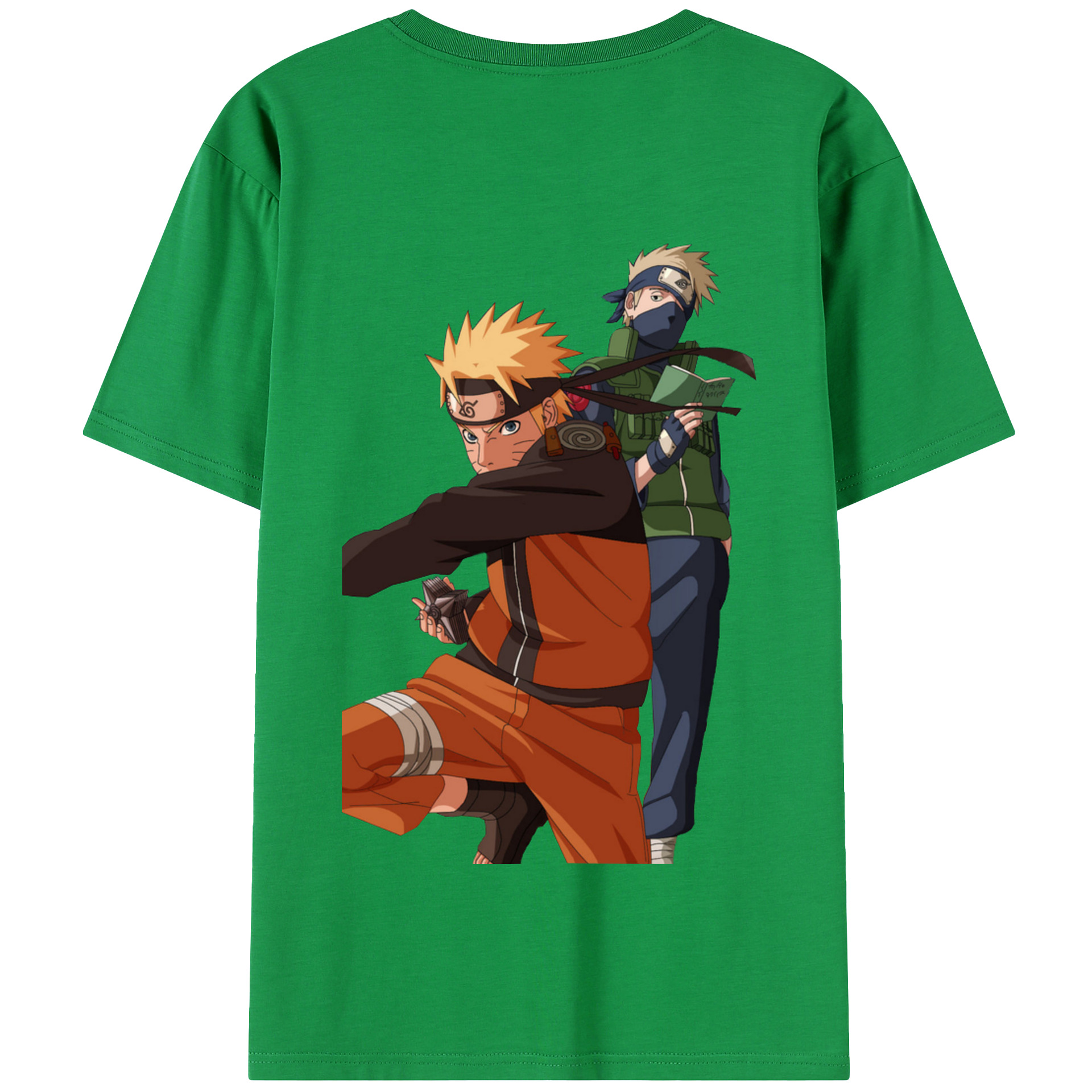 （画像用） NARUTO -ナルト- うずまき ナルト Uzumaki Naruto 綿100％半袖Tシャツ（背面プリント）