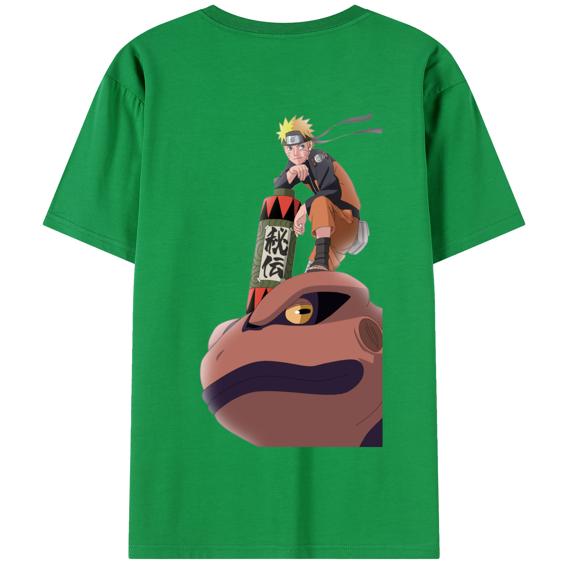 （画像用） NARUTO -ナルト- うずまき ナルト Uzumaki Naruto 綿100％半袖Tシャツ（背面プリント）