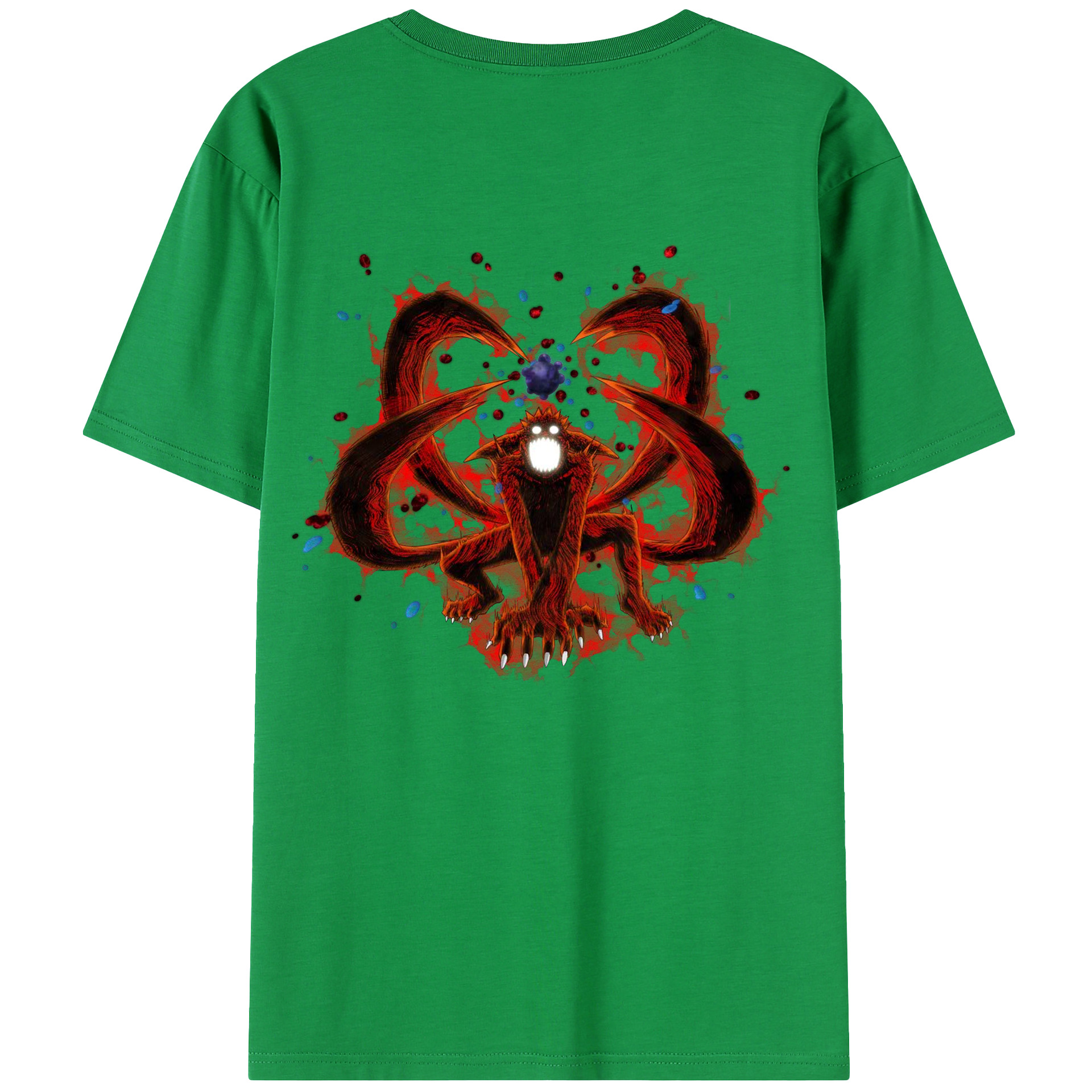 （画像用） NARUTO -ナルト- うずまき ナルト Uzumaki Naruto 綿100％半袖Tシャツ（背面プリント）