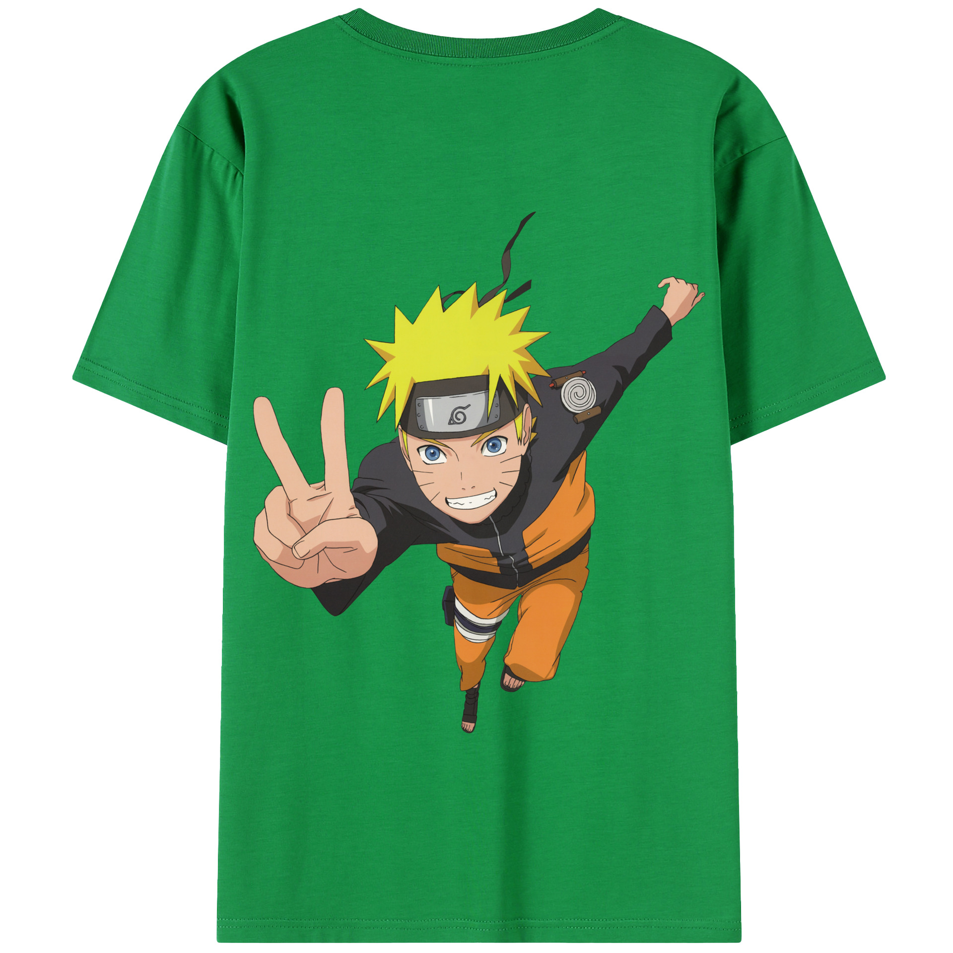 （画像用） NARUTO -ナルト- うずまき ナルト Uzumaki Naruto 綿100％半袖Tシャツ（背面プリント）