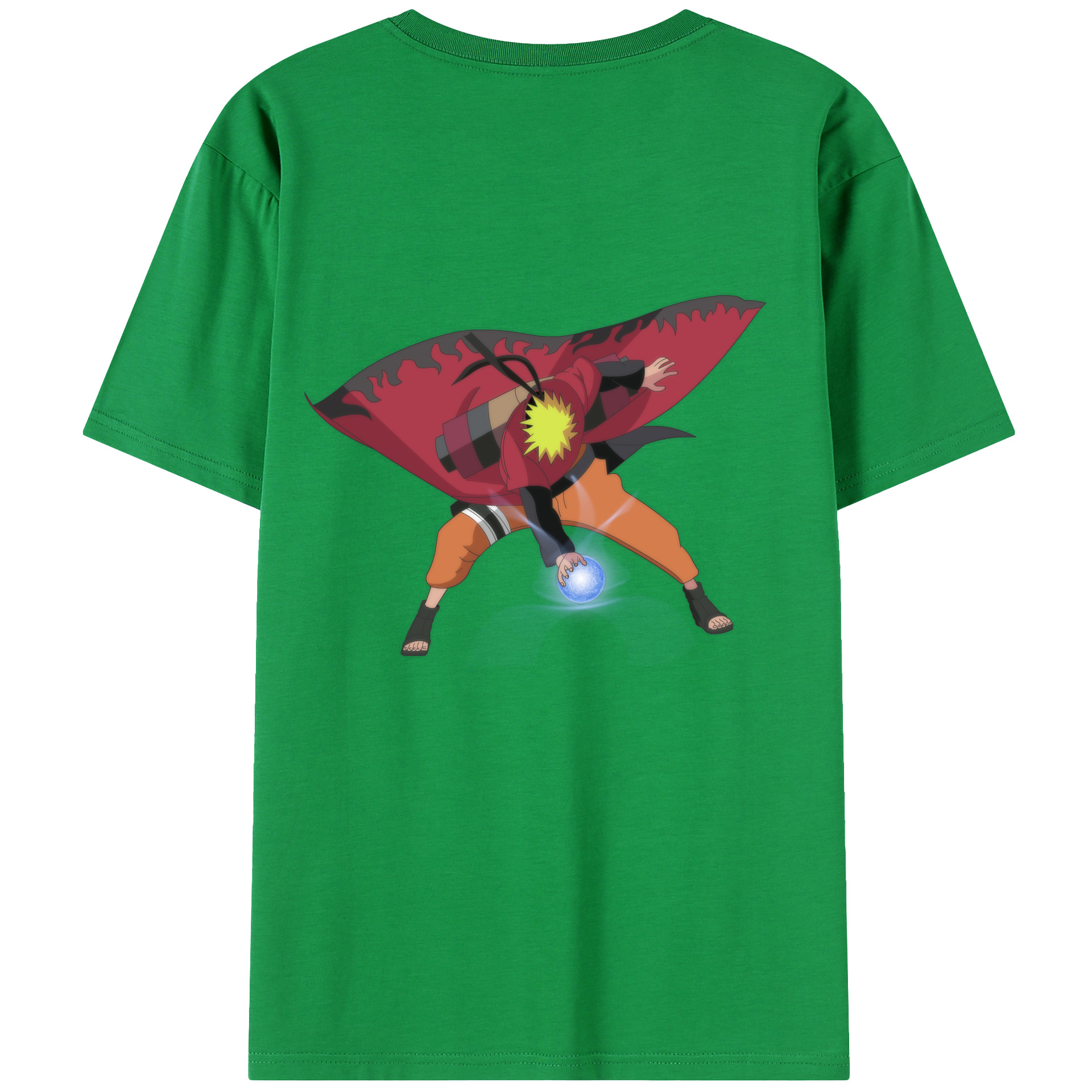 （画像用） NARUTO -ナルト- うずまき ナルト Uzumaki Naruto 綿100％半袖Tシャツ（背面プリント）