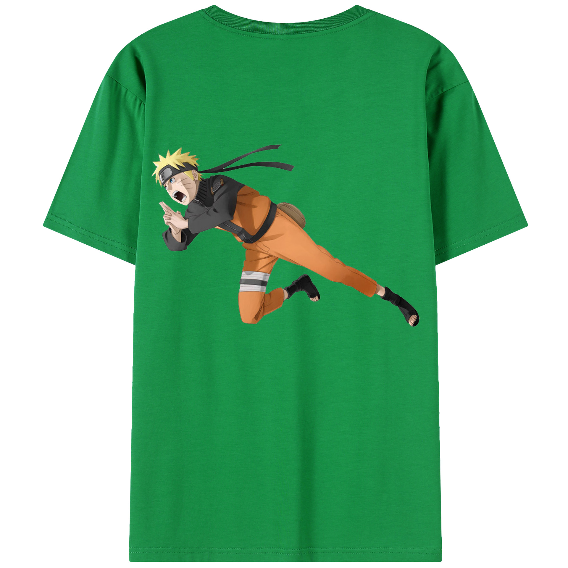 （画像用） NARUTO -ナルト- うずまき ナルト Uzumaki Naruto 綿100％半袖Tシャツ（背面プリント）