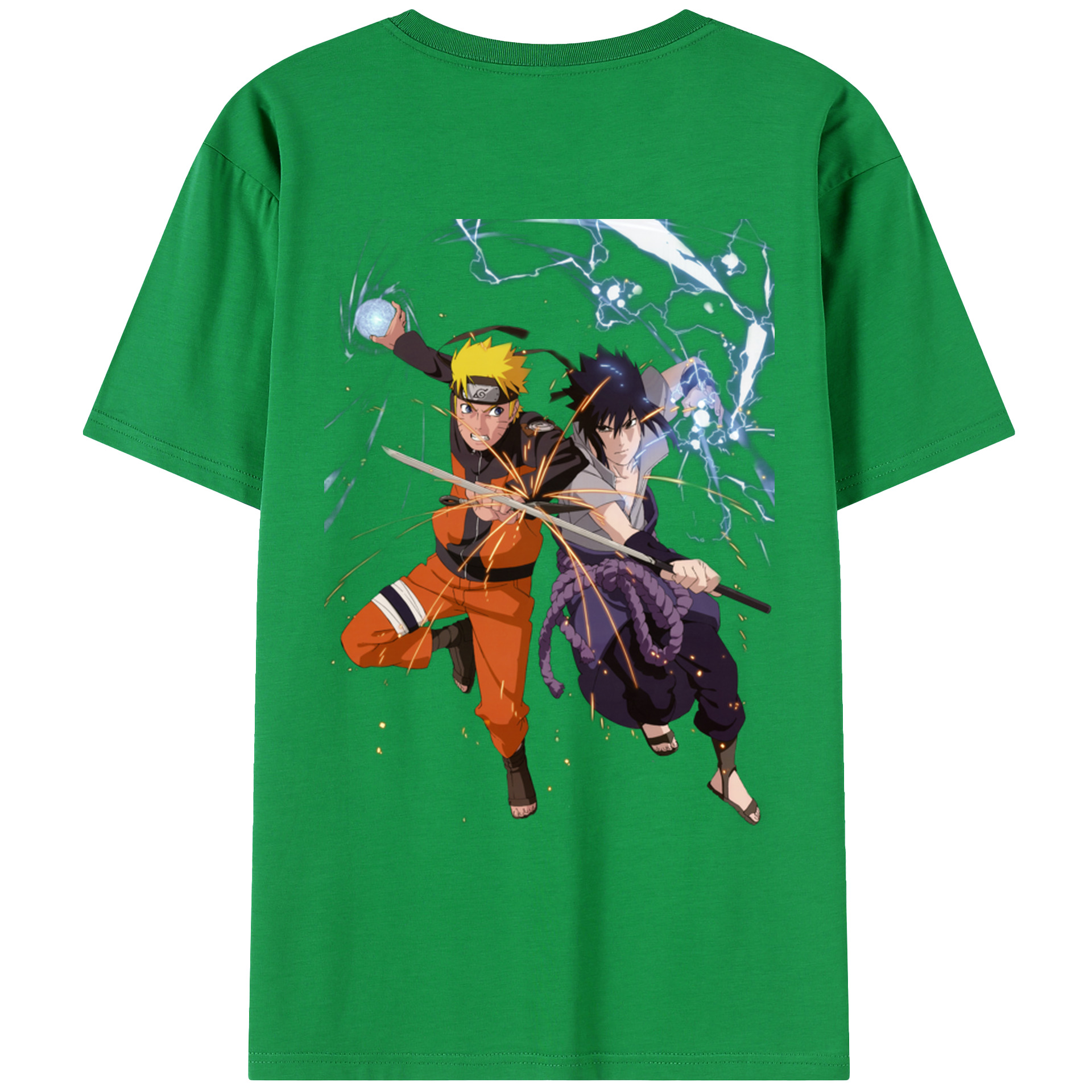 （画像用） NARUTO -ナルト- うずまき ナルト Uzumaki Naruto 綿100％半袖Tシャツ（背面プリント）