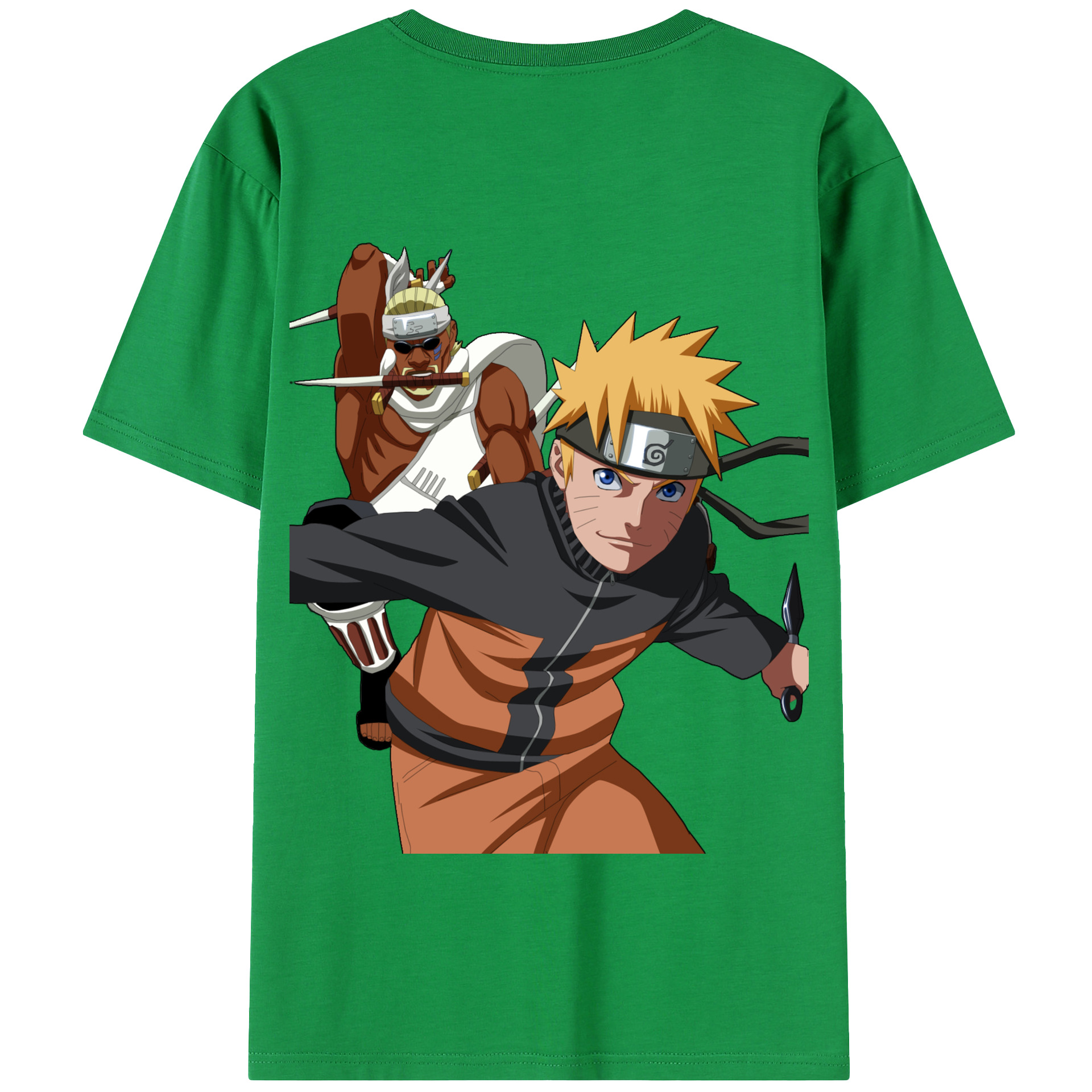 （画像用） NARUTO -ナルト- うずまき ナルト Uzumaki Naruto 綿100％半袖Tシャツ（背面プリント）
