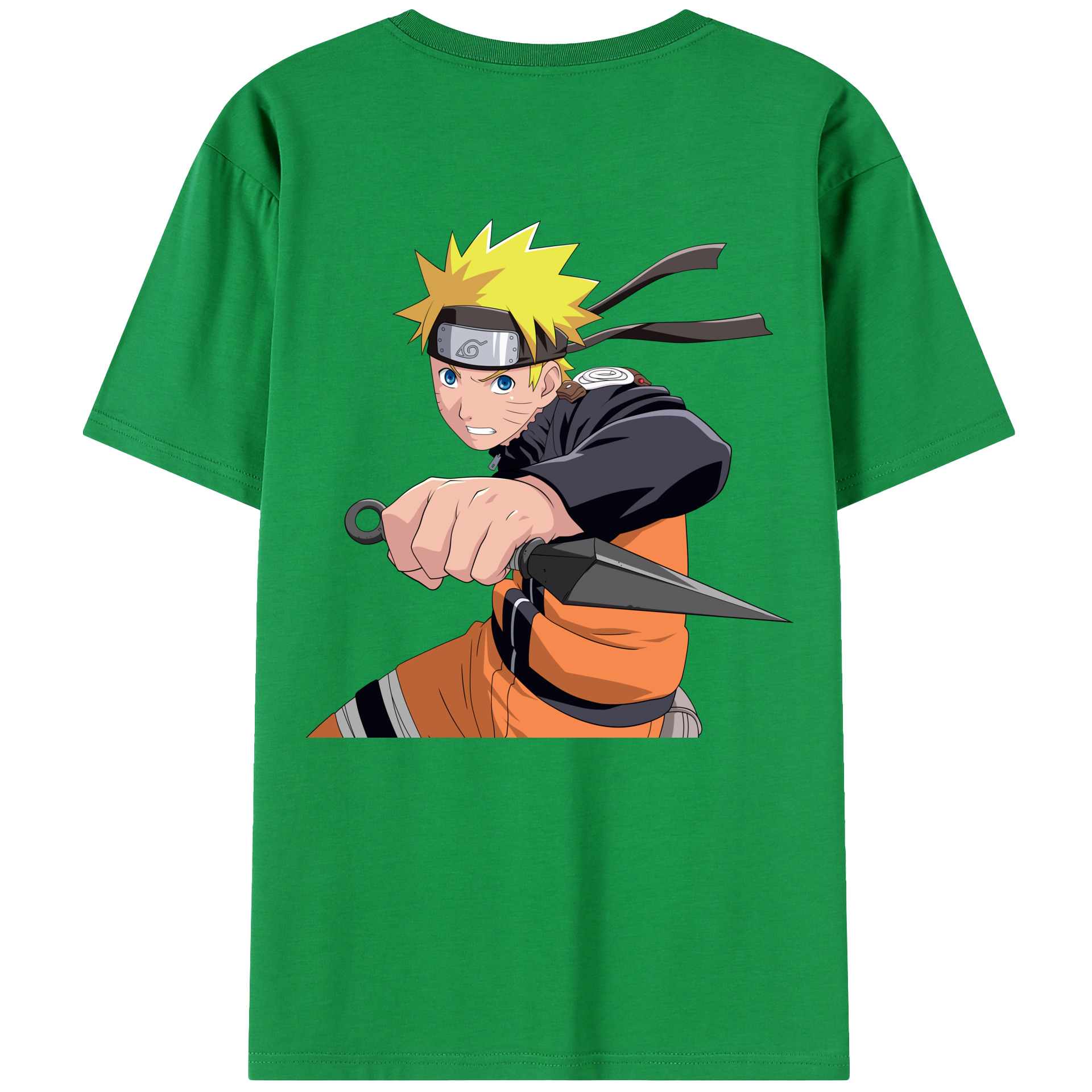 （画像用） NARUTO -ナルト- うずまき ナルト Uzumaki Naruto 綿100％半袖Tシャツ（背面プリント）