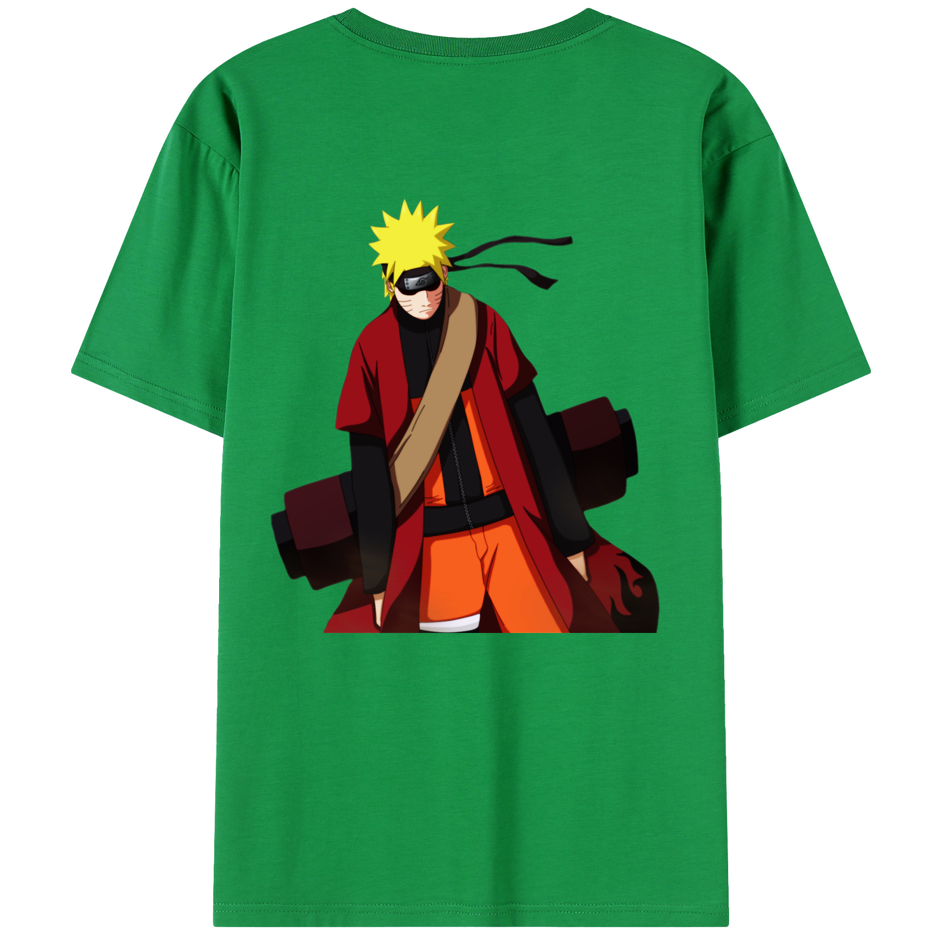 （画像用） NARUTO -ナルト- うずまき ナルト Uzumaki Naruto 綿100％半袖Tシャツ（背面プリント）
