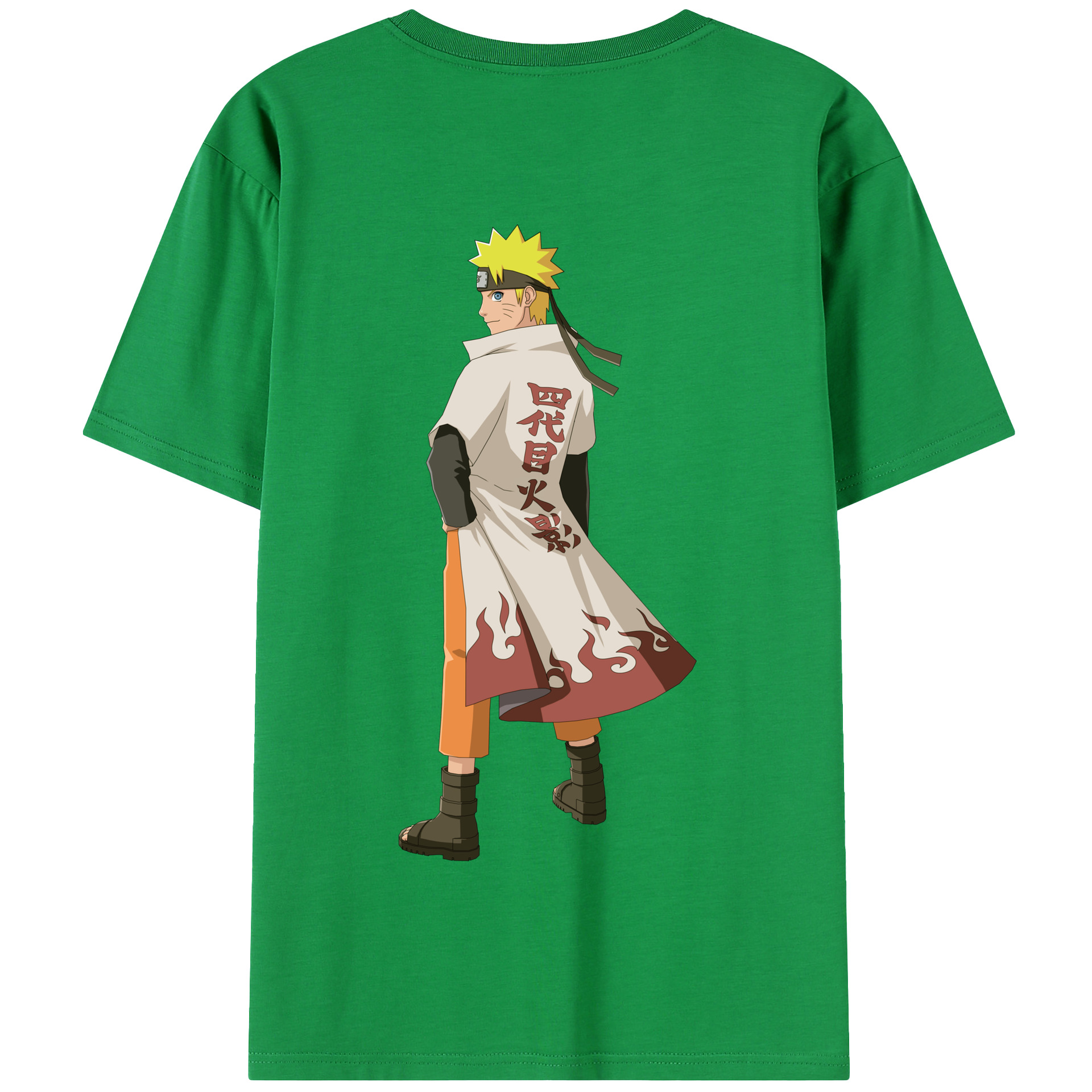 （画像用） NARUTO -ナルト- うずまき ナルト Uzumaki Naruto 綿100％半袖Tシャツ（背面プリント）