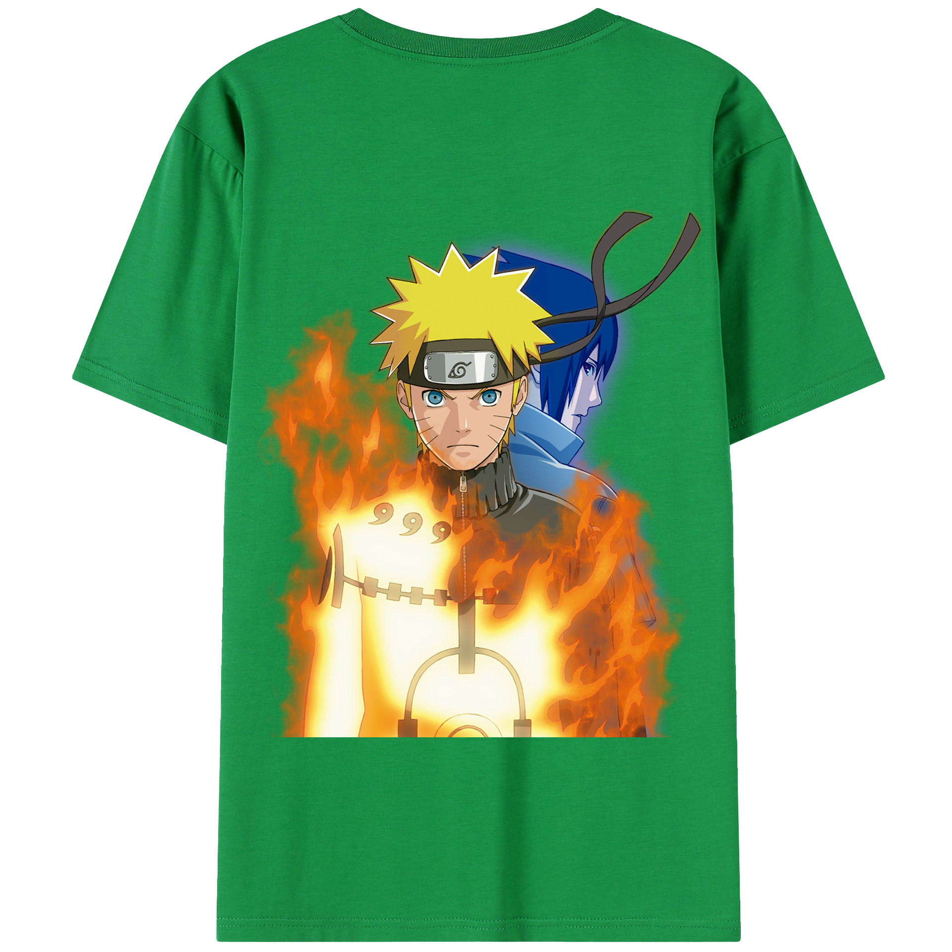 （画像用） NARUTO -ナルト- うずまき ナルト Uzumaki Naruto 綿100％半袖Tシャツ（背面プリント）