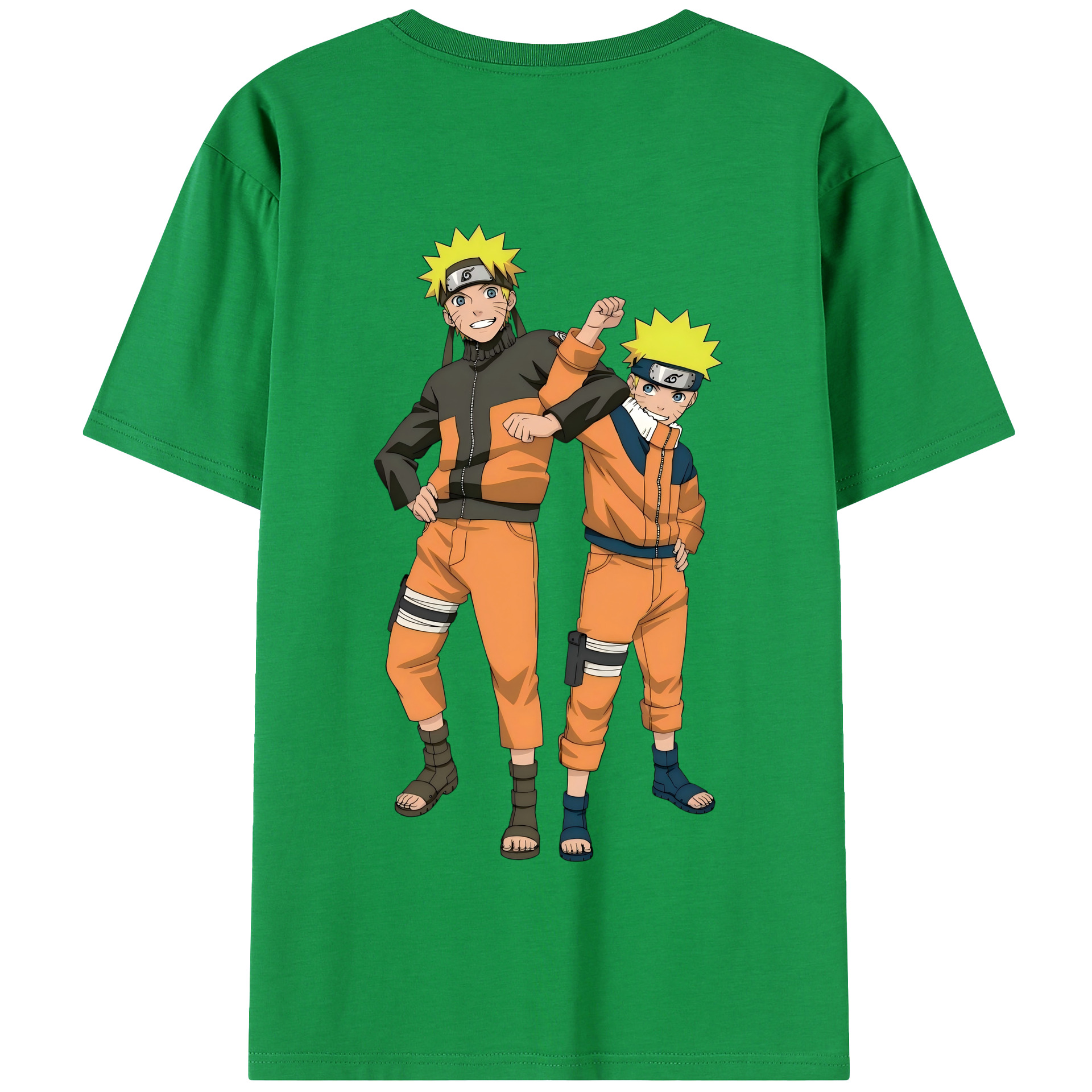 （画像用） NARUTO -ナルト- うずまき ナルト Uzumaki Naruto 綿100％半袖Tシャツ（背面プリント）