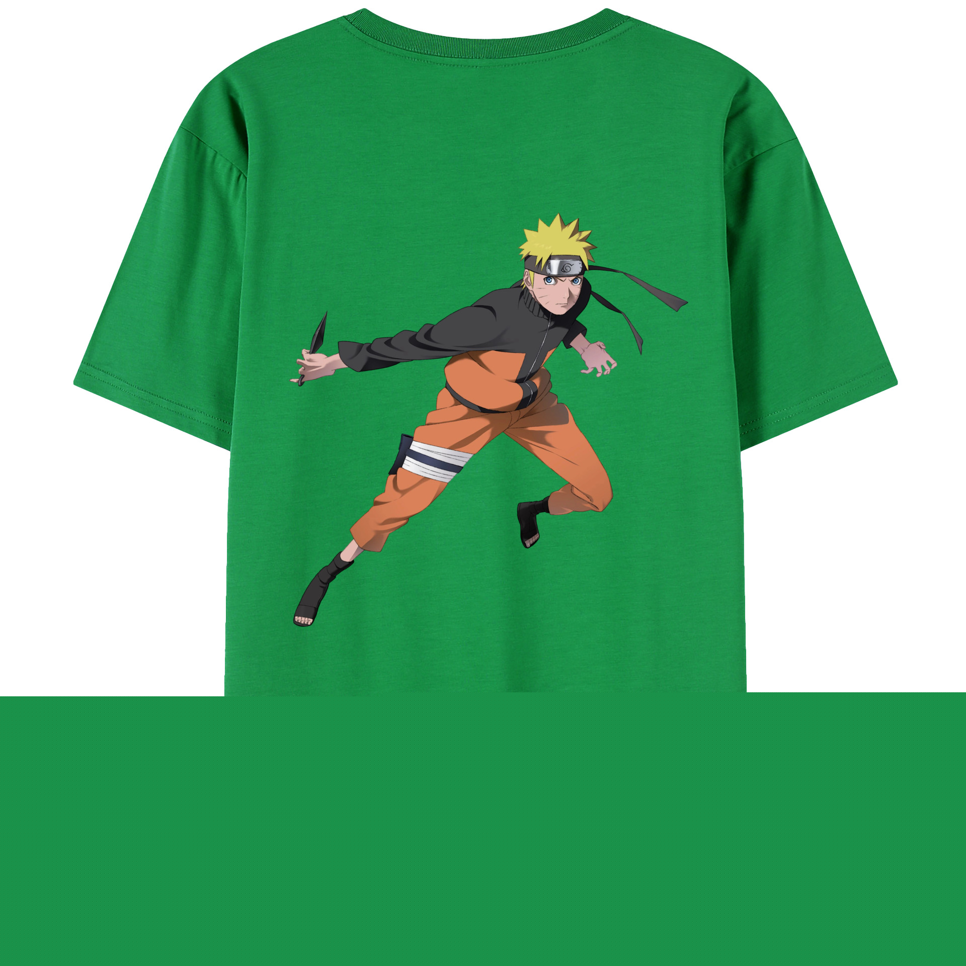 （画像用） NARUTO -ナルト- うずまき ナルト Uzumaki Naruto 綿100％半袖Tシャツ（背面プリント）