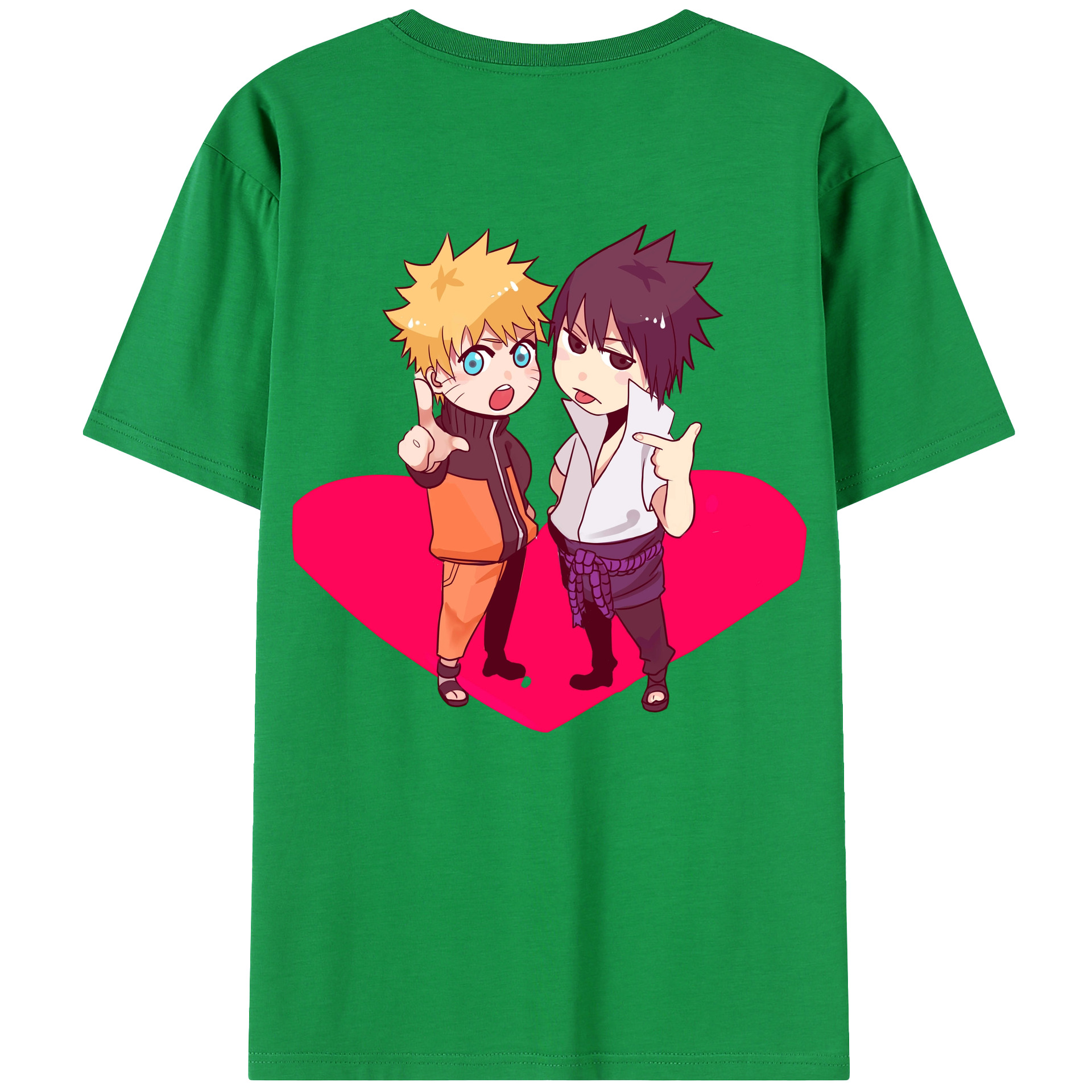 （画像用） NARUTO -ナルト- うずまき ナルト Uzumaki Naruto 綿100％半袖Tシャツ（背面プリント）