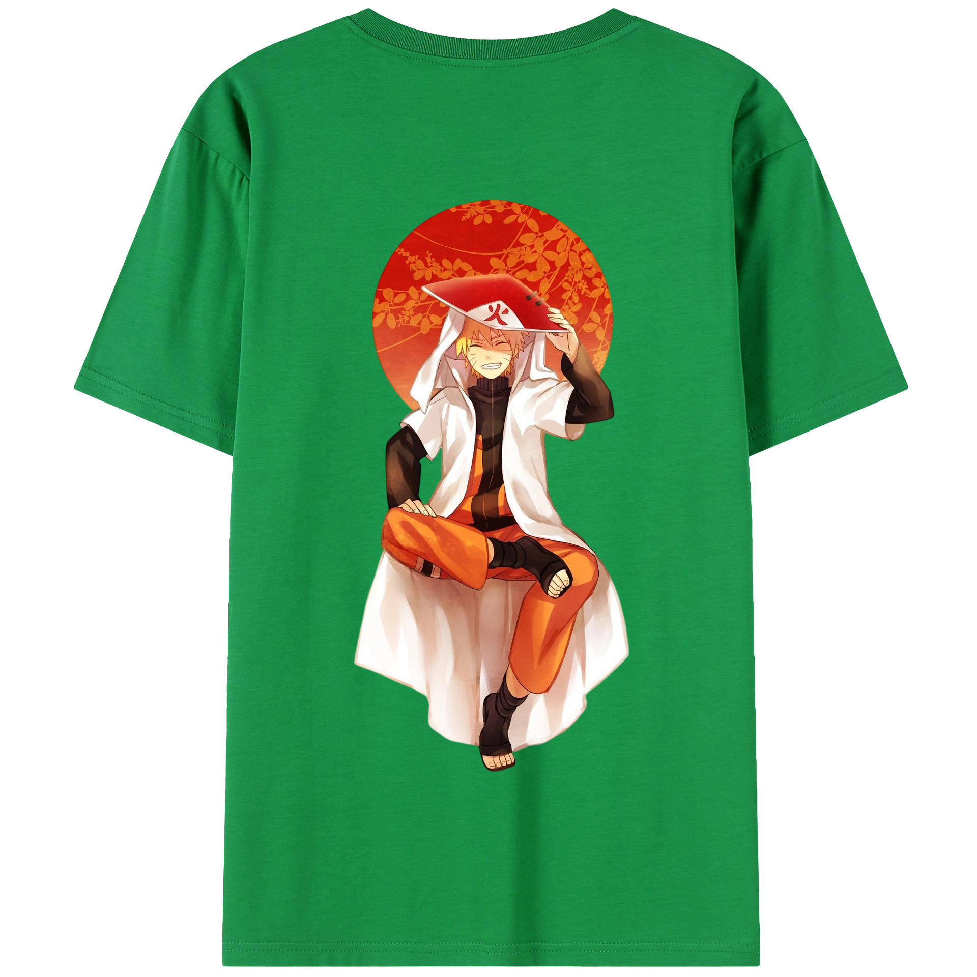 （画像用） NARUTO -ナルト- うずまき ナルト Uzumaki Naruto 綿100％半袖Tシャツ（背面プリント）