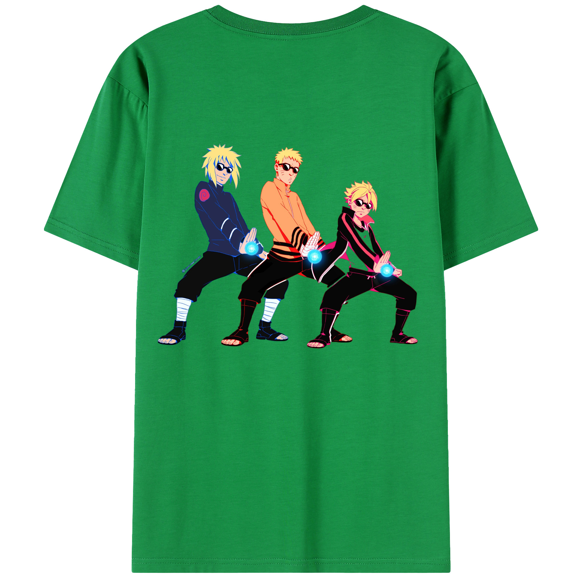 （画像用） NARUTO -ナルト- うずまき ナルト Uzumaki Naruto 綿100％半袖Tシャツ（背面プリント）