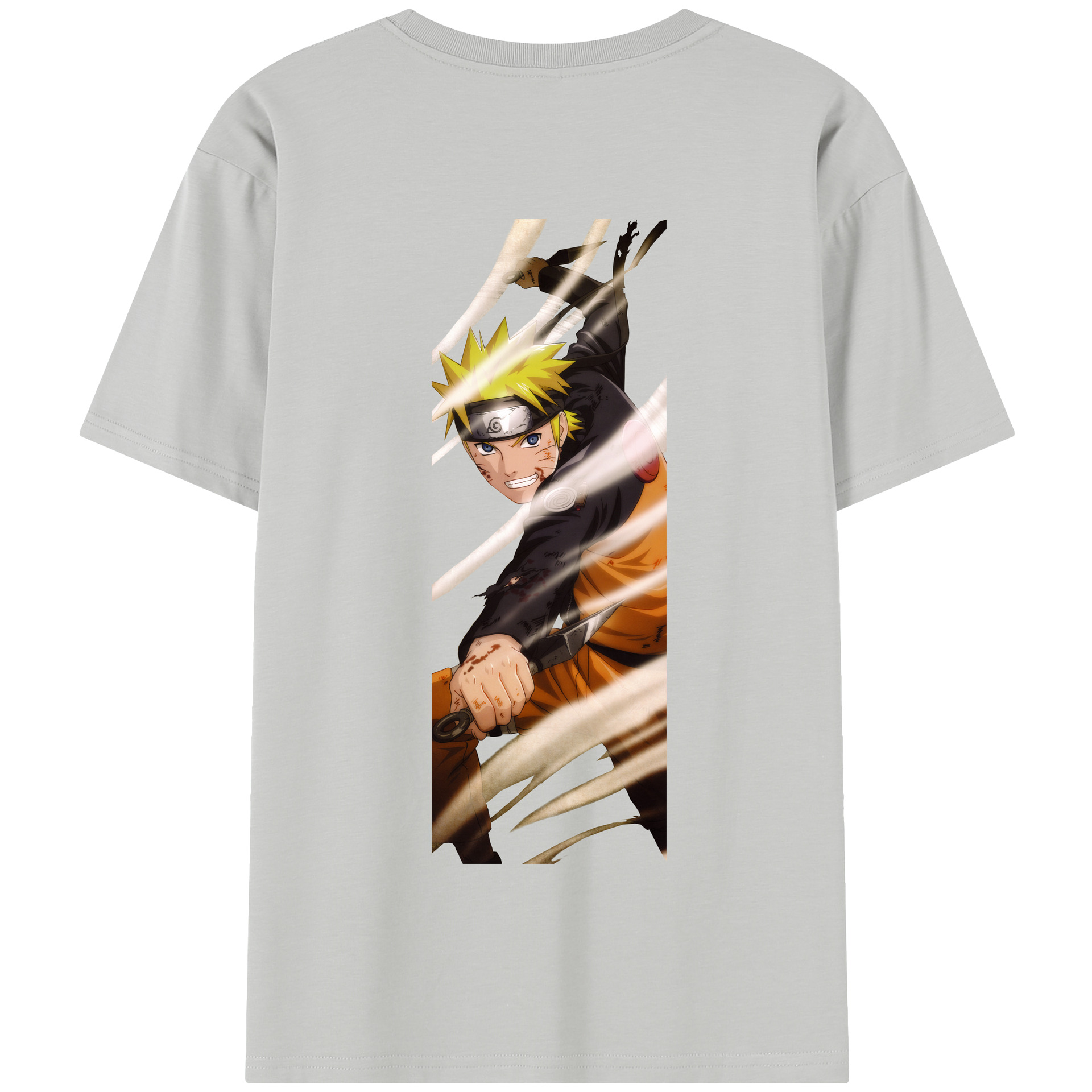 （画像用） NARUTO -ナルト- うずまき ナルト Uzumaki Naruto 綿100％半袖Tシャツ（背面プリント）
