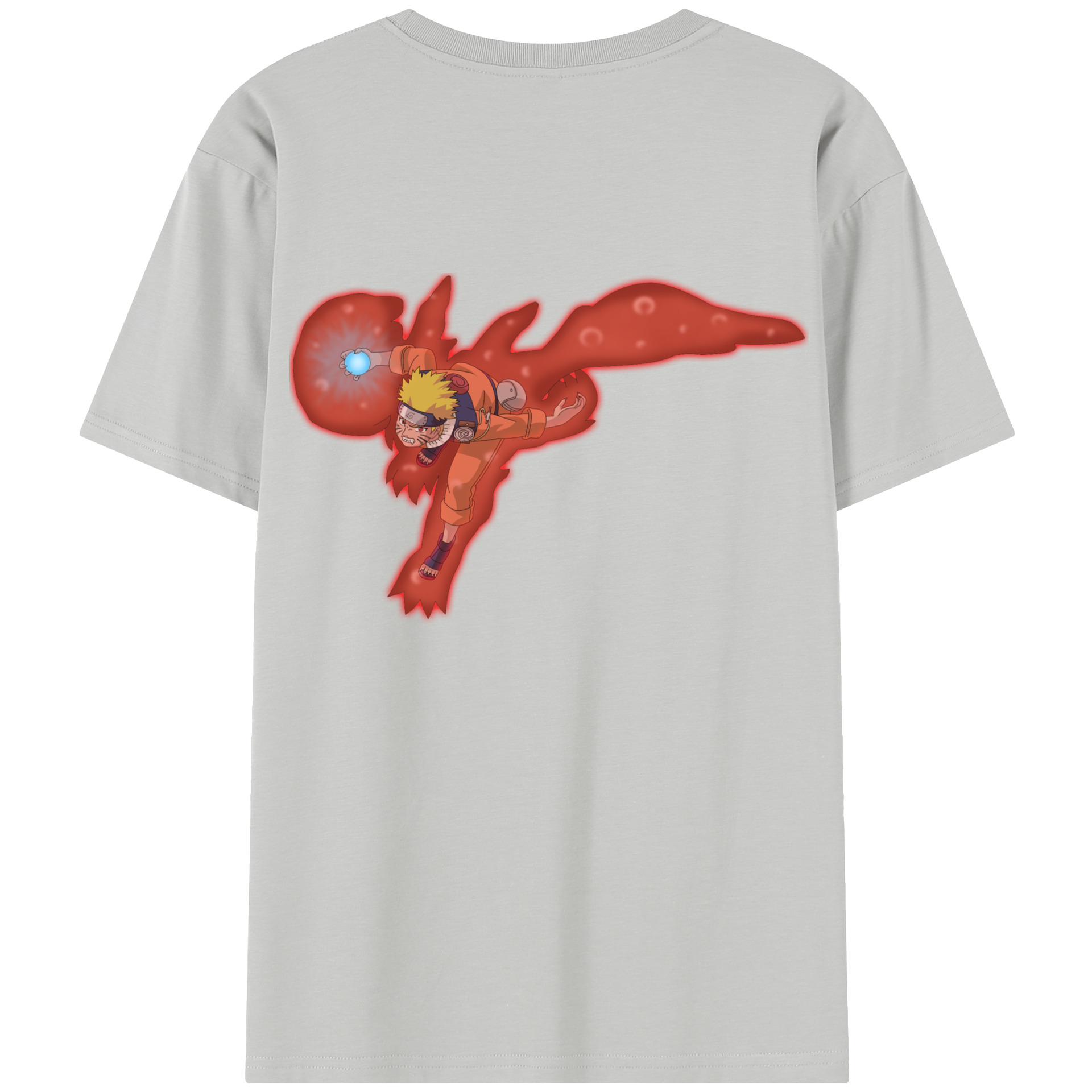 （画像用） NARUTO -ナルト- うずまき ナルト Uzumaki Naruto 綿100％半袖Tシャツ（背面プリント）