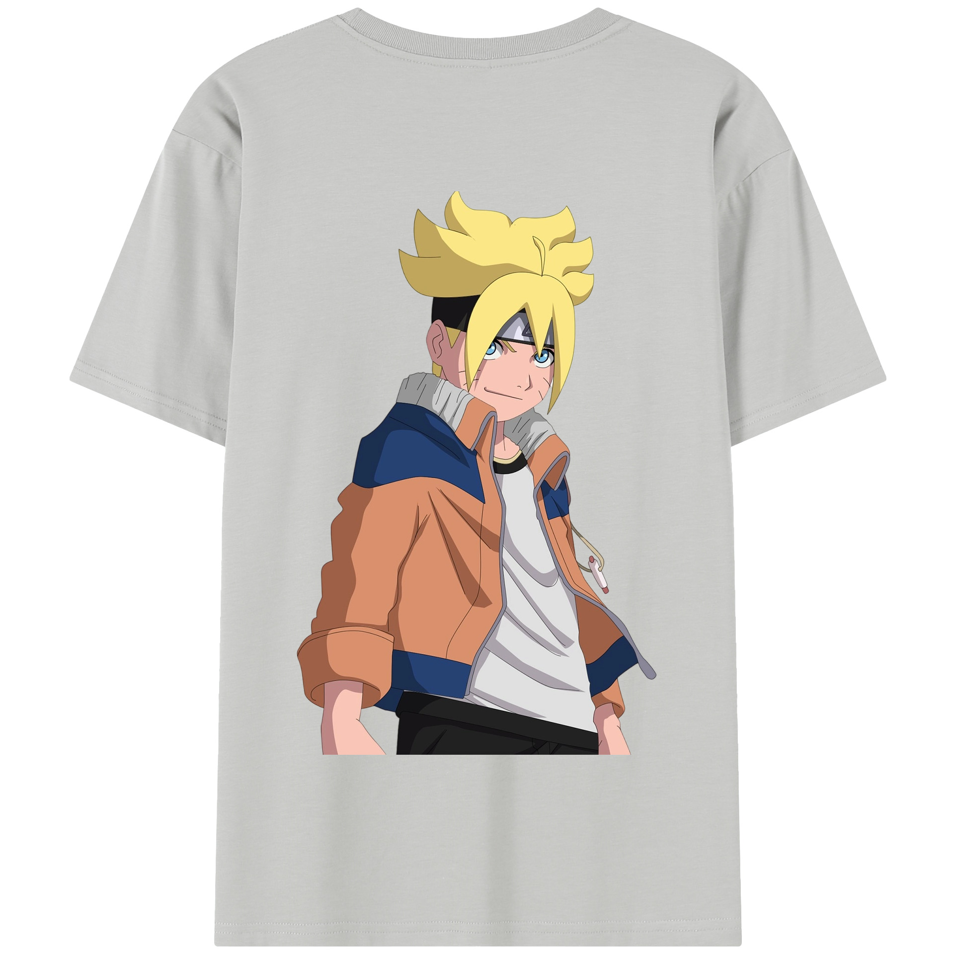 （画像用） NARUTO -ナルト- うずまき ナルト Uzumaki Naruto 綿100％半袖Tシャツ（背面プリント）