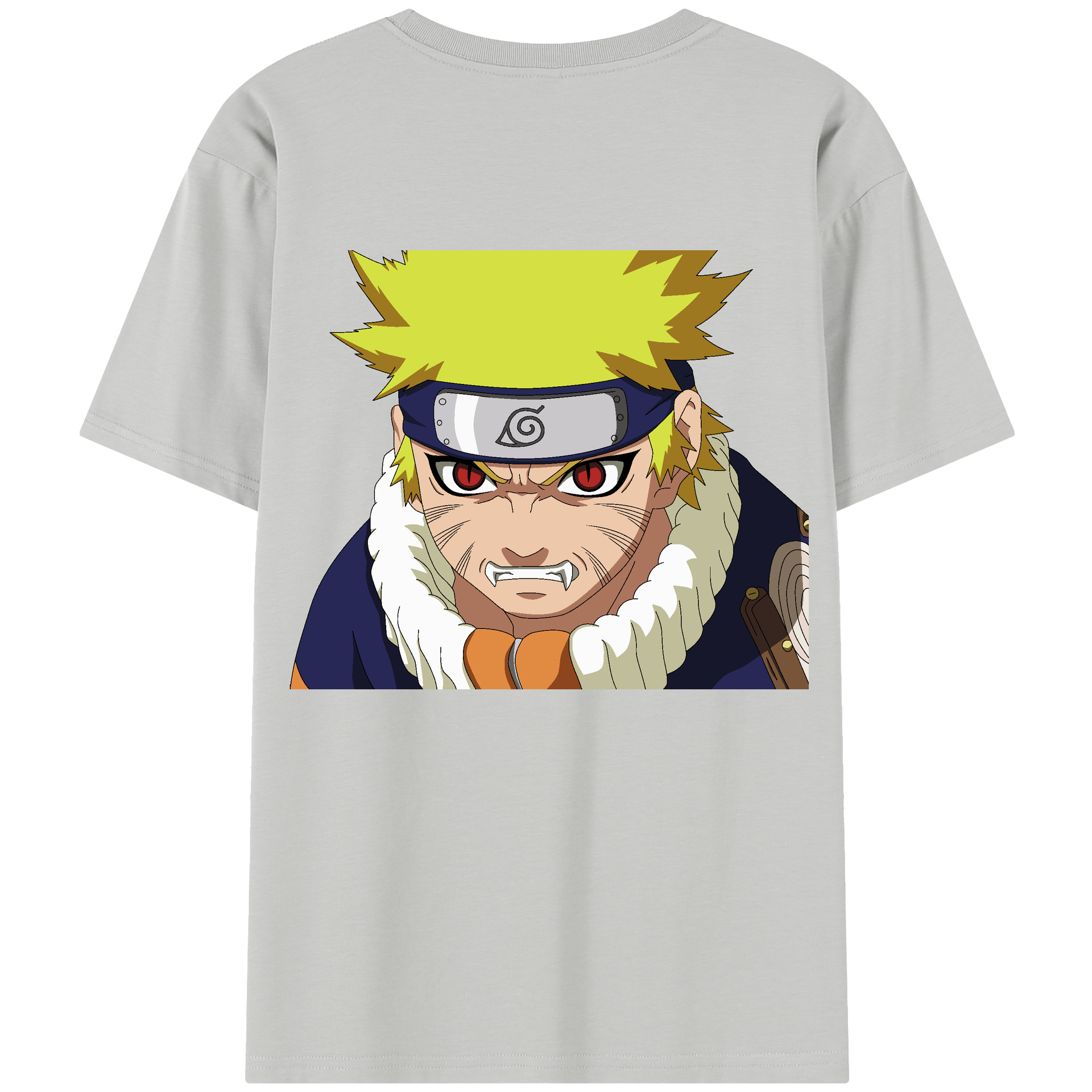 （画像用） NARUTO -ナルト- うずまき ナルト Uzumaki Naruto 綿100％半袖Tシャツ（背面プリント）