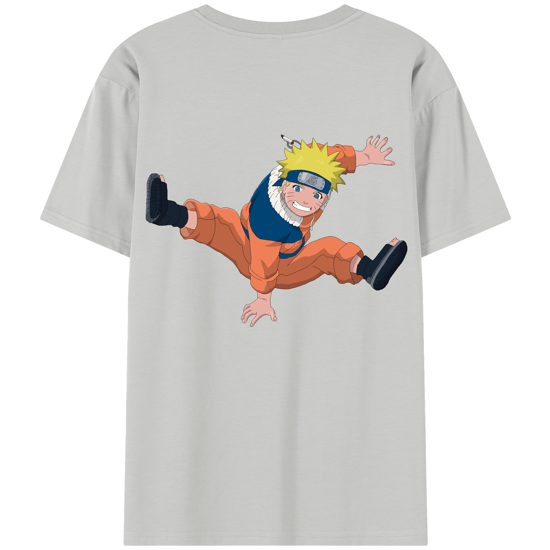 （画像用） NARUTO -ナルト- うずまき ナルト Uzumaki Naruto 綿100％半袖Tシャツ（背面プリント）