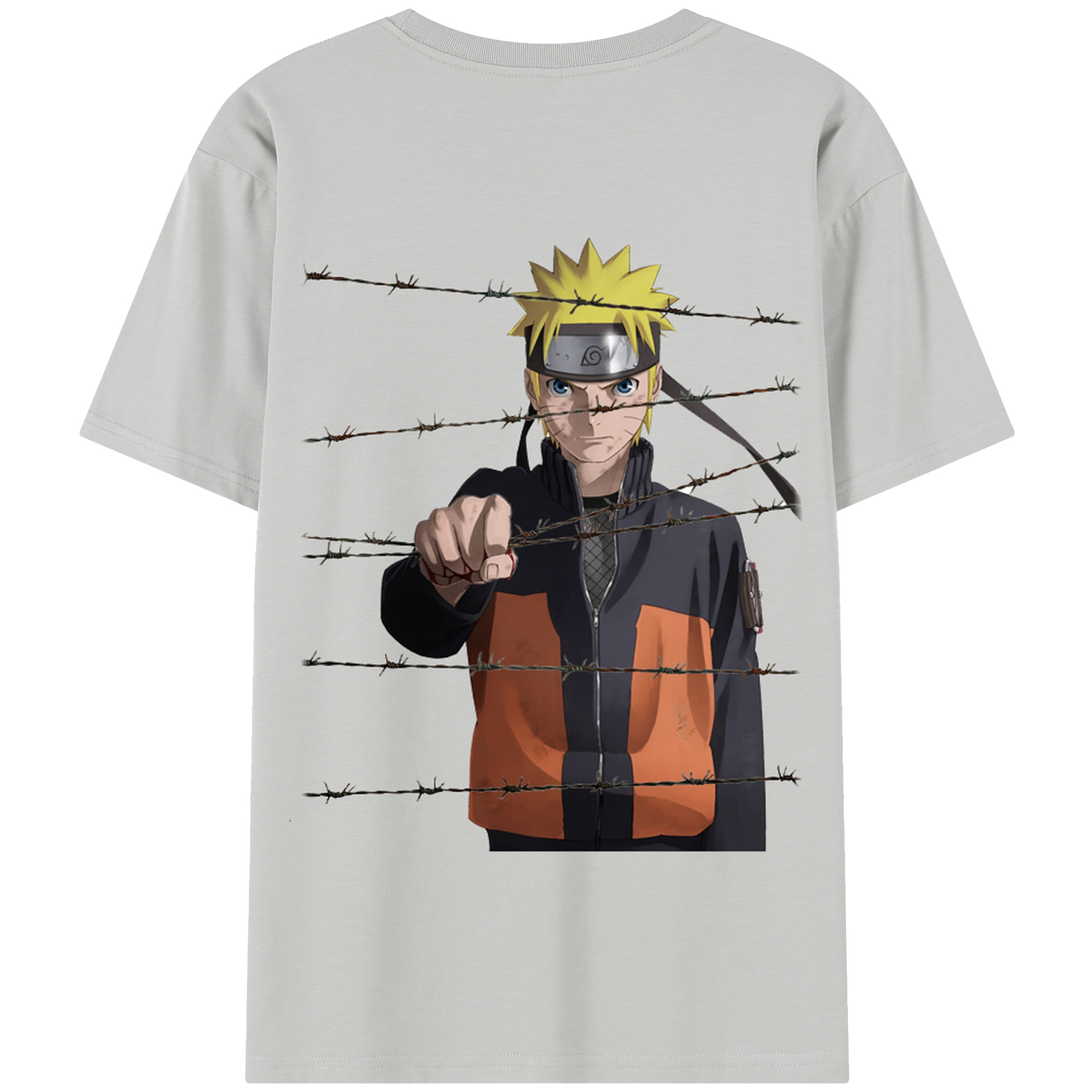 （画像用） NARUTO -ナルト- うずまき ナルト Uzumaki Naruto 綿100％半袖Tシャツ（背面プリント）