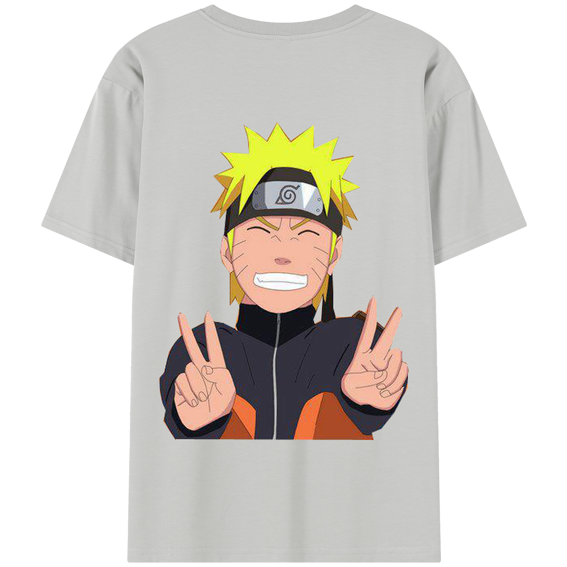 （画像用） NARUTO -ナルト- うずまき ナルト Uzumaki Naruto 綿100％半袖Tシャツ（背面プリント）
