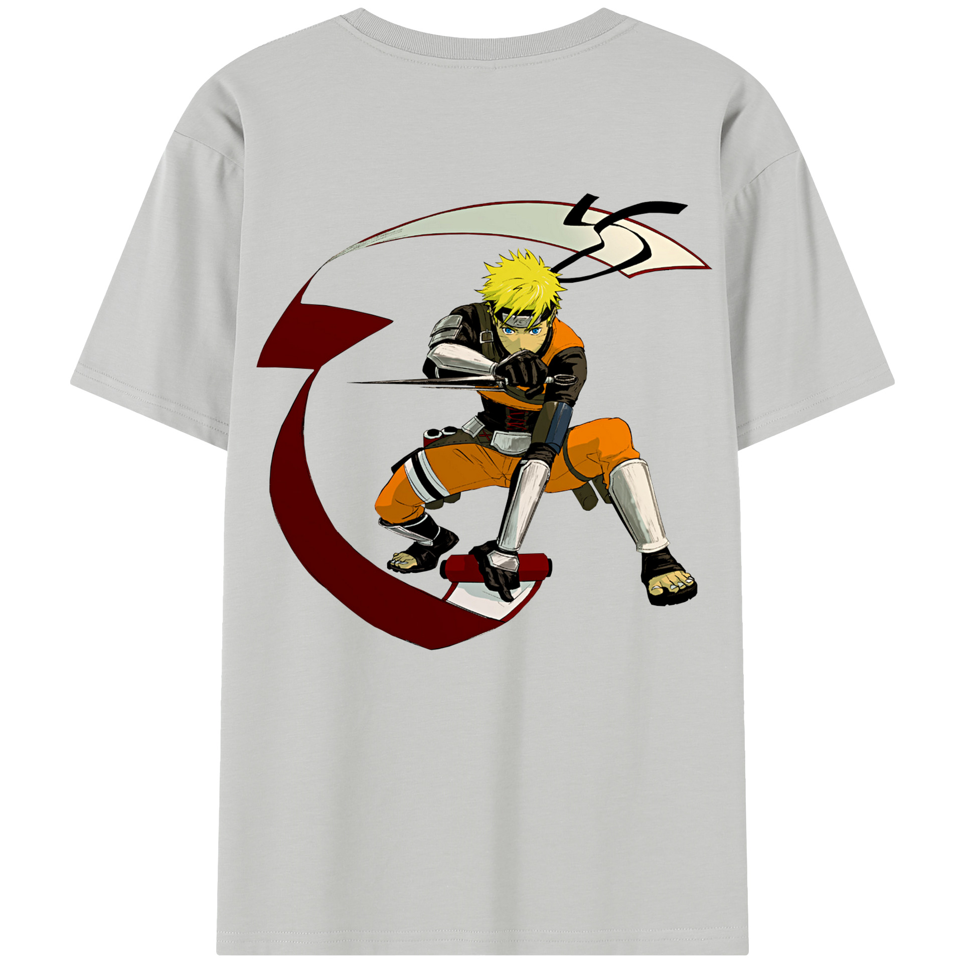 （画像用） NARUTO -ナルト- うずまき ナルト Uzumaki Naruto 綿100％半袖Tシャツ（背面プリント）
