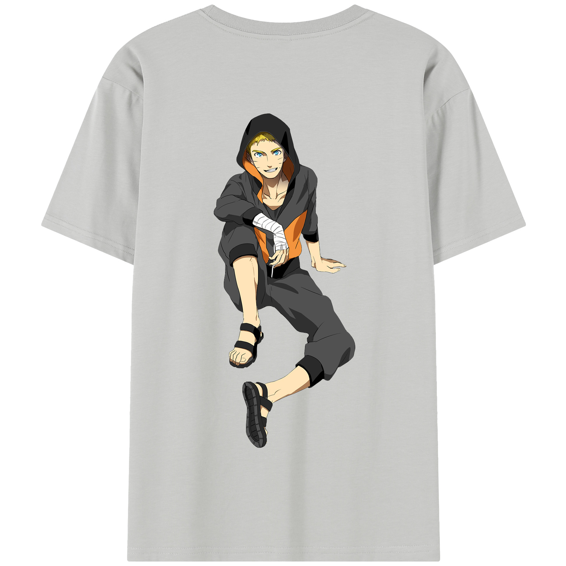 （画像用） NARUTO -ナルト- うずまき ナルト Uzumaki Naruto 綿100％半袖Tシャツ（背面プリント）