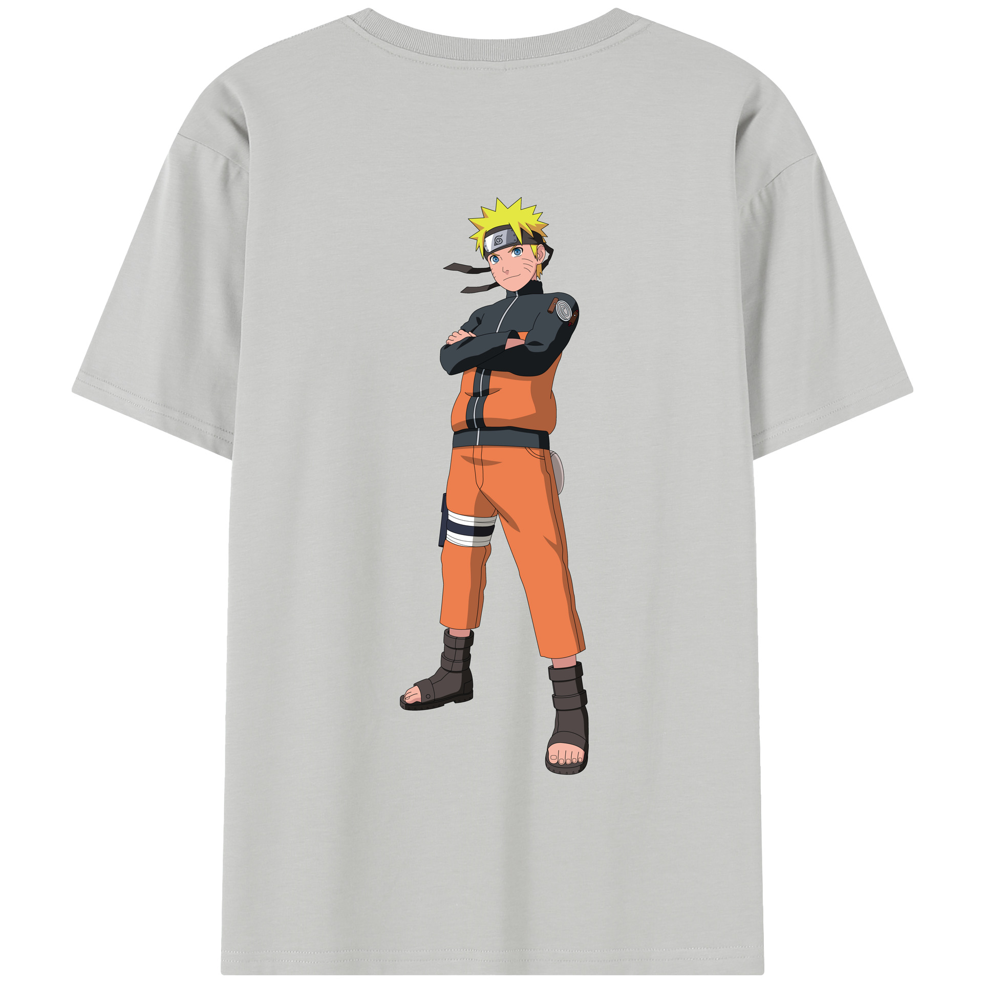 （画像用） NARUTO -ナルト- うずまき ナルト Uzumaki Naruto 綿100％半袖Tシャツ（背面プリント）