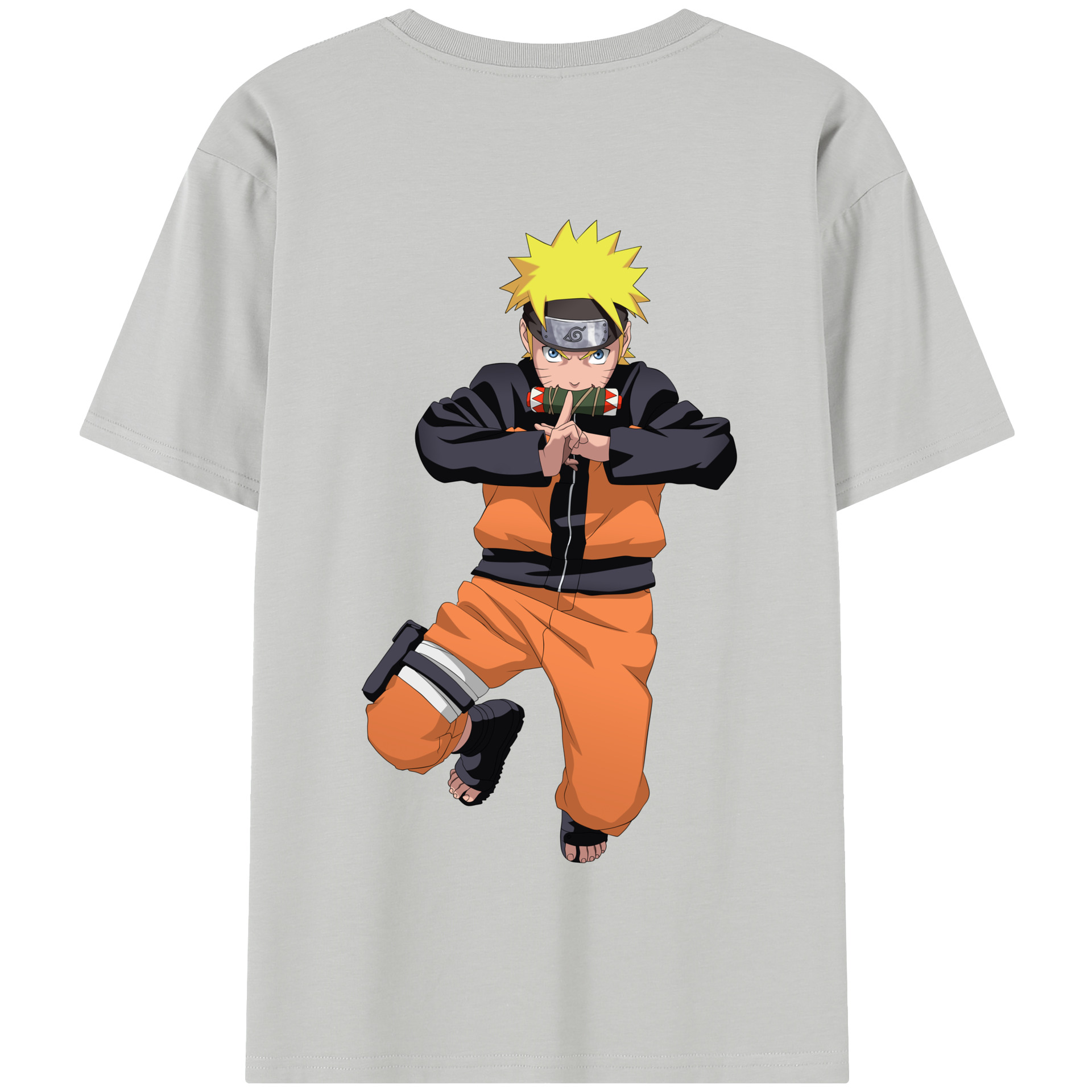 （画像用） NARUTO -ナルト- うずまき ナルト Uzumaki Naruto 綿100％半袖Tシャツ（背面プリント）