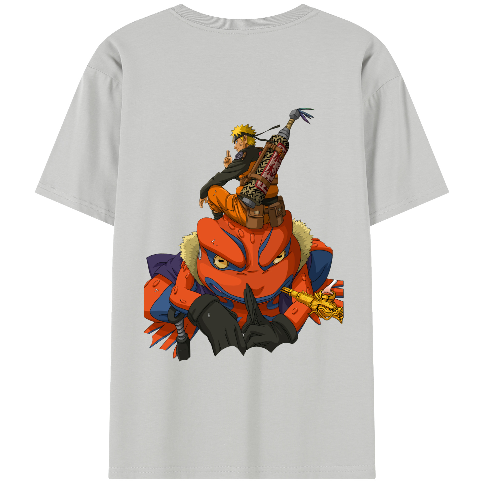 （画像用） NARUTO -ナルト- うずまき ナルト Uzumaki Naruto 綿100％半袖Tシャツ（背面プリント）