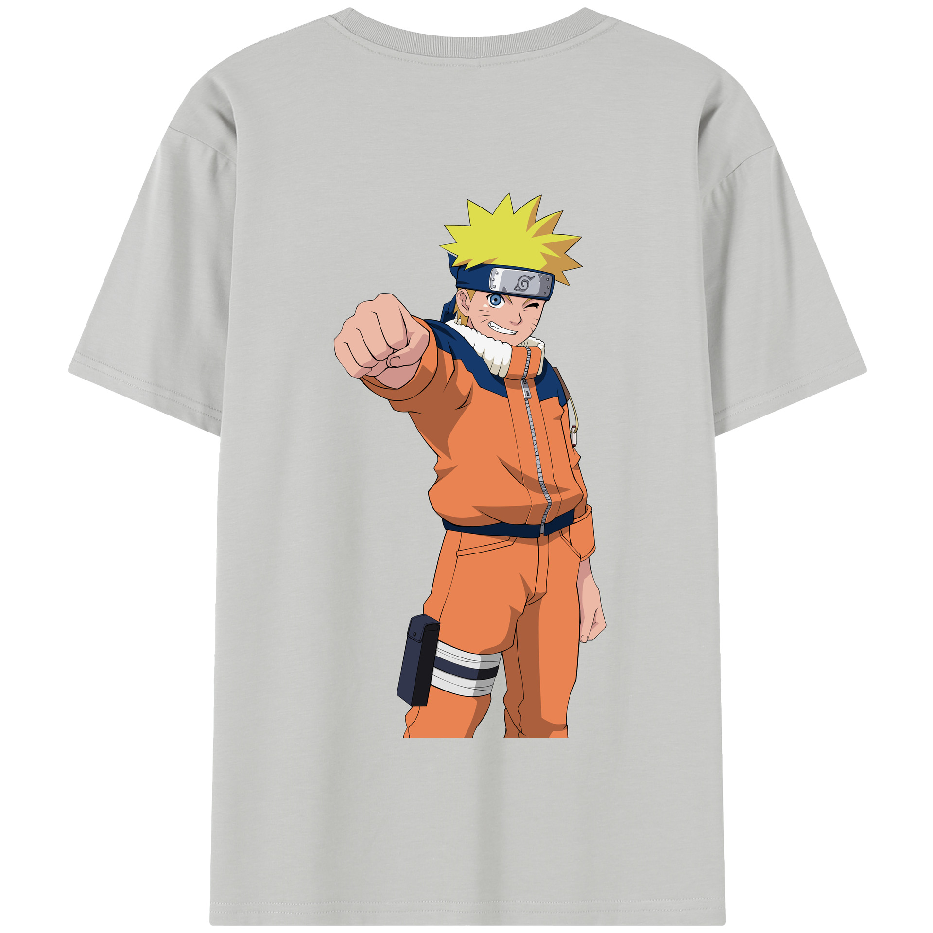 （画像用） NARUTO -ナルト- うずまき ナルト Uzumaki Naruto 綿100％半袖Tシャツ（背面プリント）
