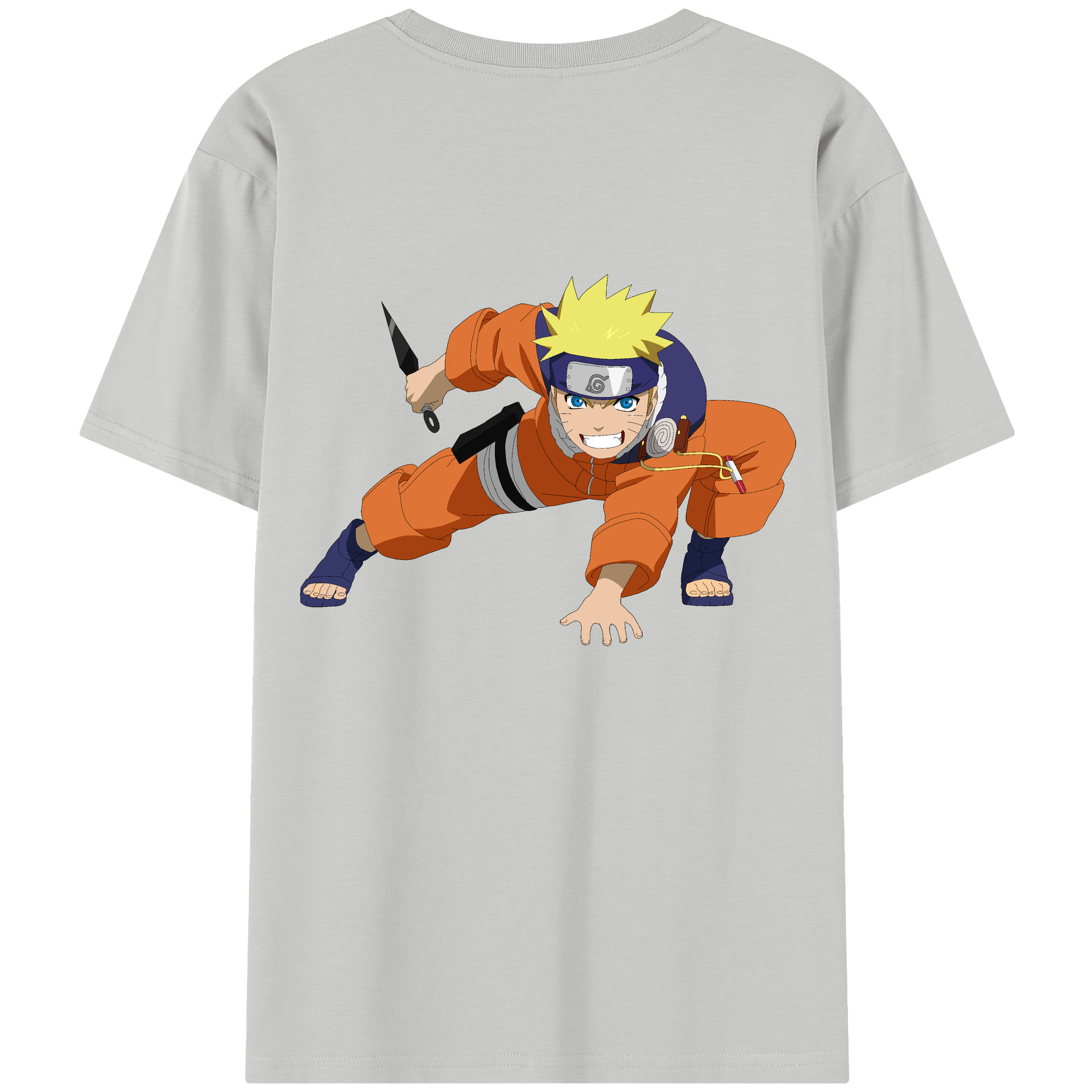 （画像用） NARUTO -ナルト- うずまき ナルト Uzumaki Naruto 綿100％半袖Tシャツ（背面プリント）