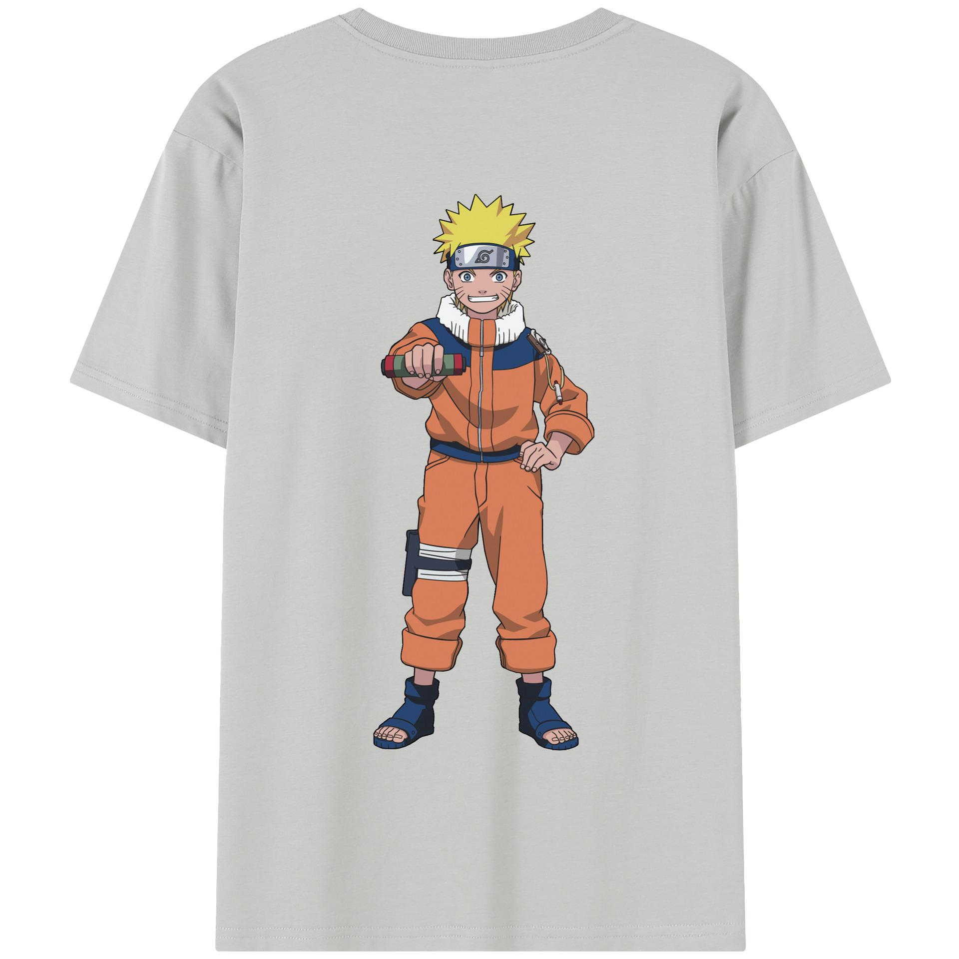 （画像用） NARUTO -ナルト- うずまき ナルト Uzumaki Naruto 綿100％半袖Tシャツ（背面プリント）