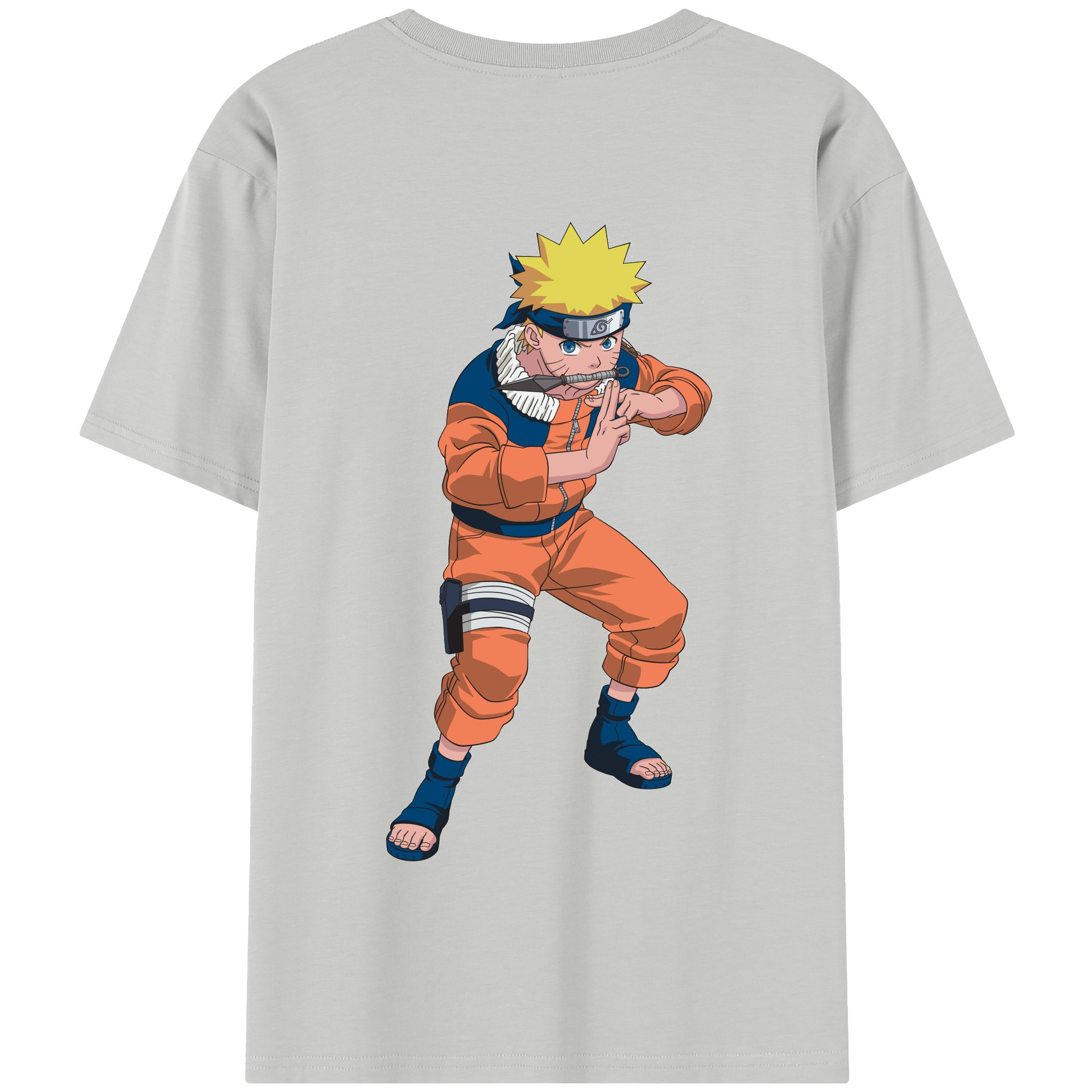 （画像用） NARUTO -ナルト- うずまき ナルト Uzumaki Naruto 綿100％半袖Tシャツ（背面プリント）