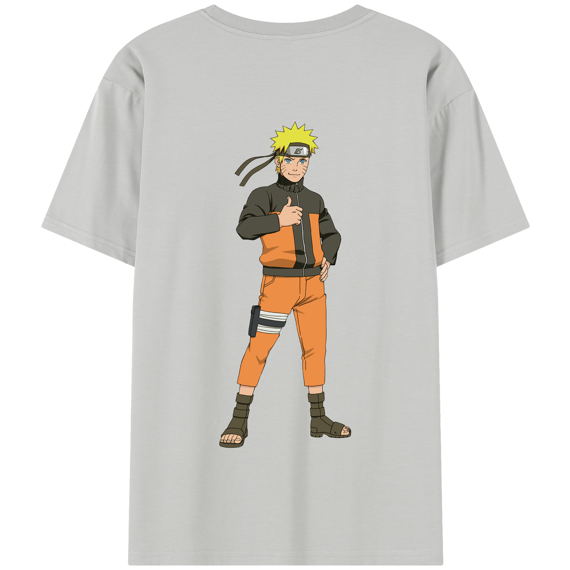 （画像用） NARUTO -ナルト- うずまき ナルト Uzumaki Naruto 綿100％半袖Tシャツ（背面プリント）
