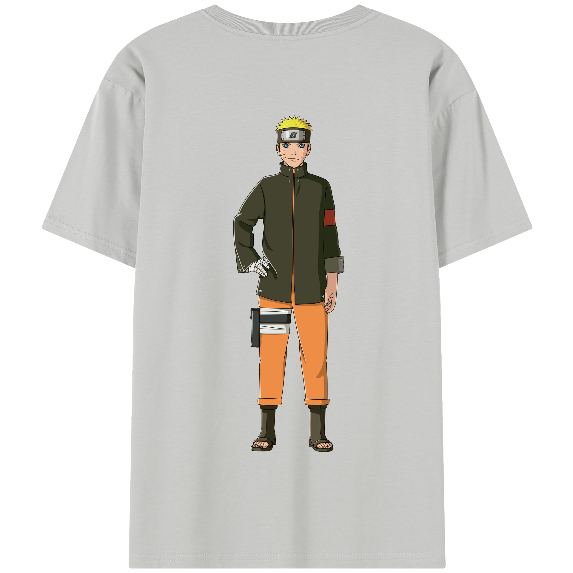 （画像用） NARUTO -ナルト- うずまき ナルト Uzumaki Naruto 綿100％半袖Tシャツ（背面プリント）