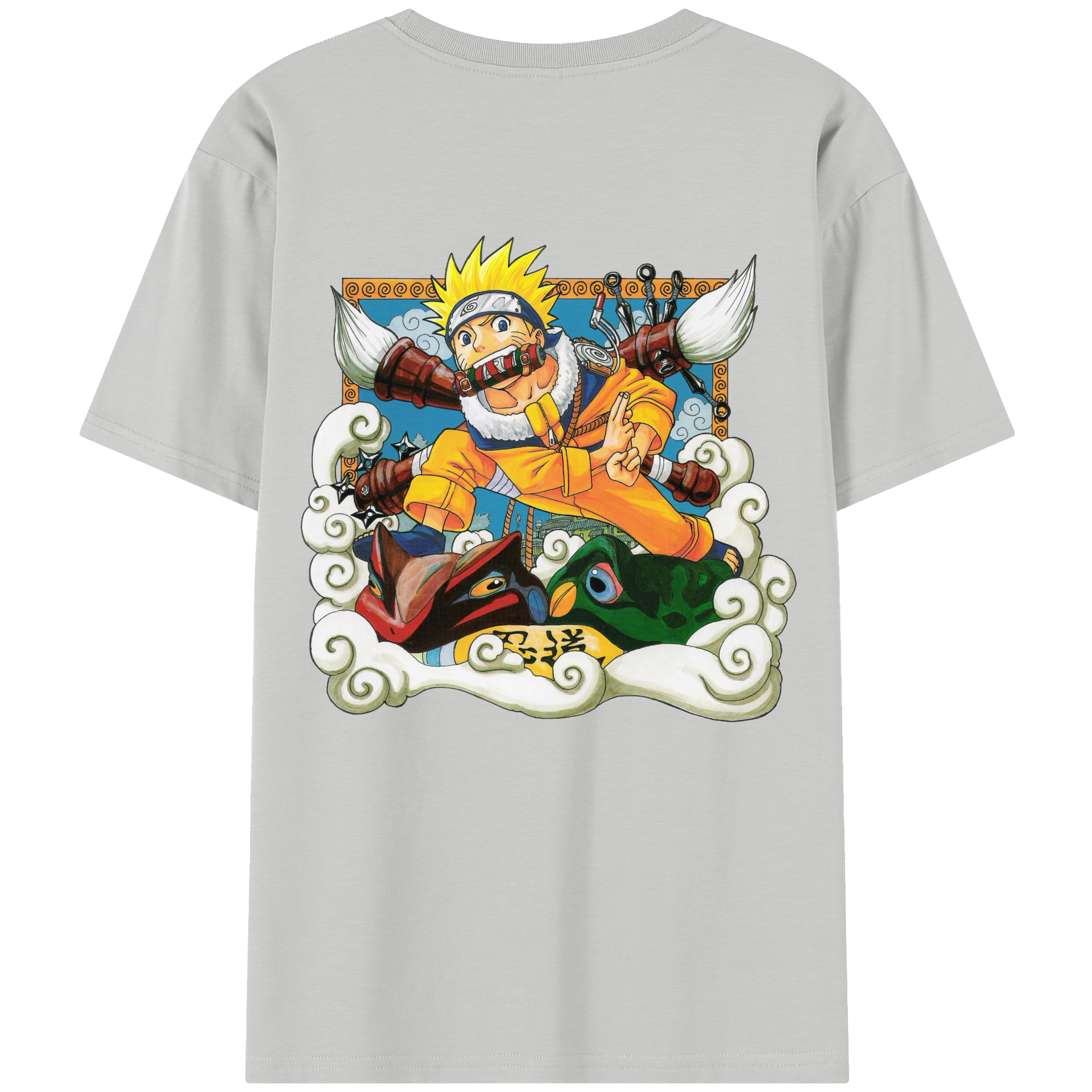 （画像用） NARUTO -ナルト- うずまき ナルト Uzumaki Naruto 綿100％半袖Tシャツ（背面プリント）