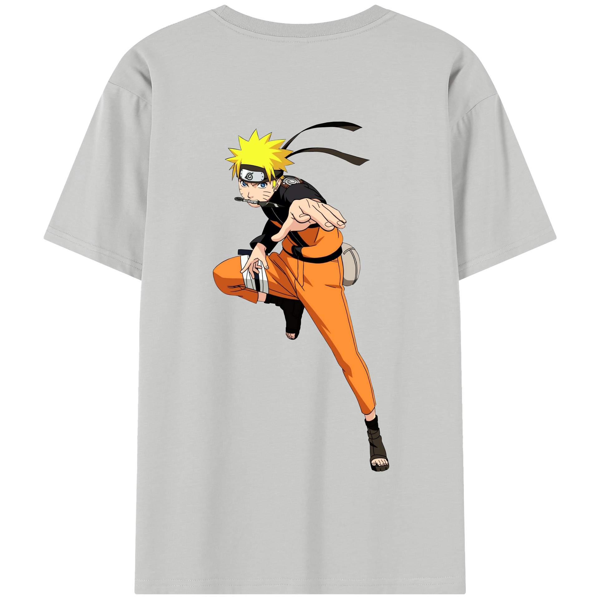 （画像用） NARUTO -ナルト- うずまき ナルト Uzumaki Naruto 綿100％半袖Tシャツ（背面プリント）