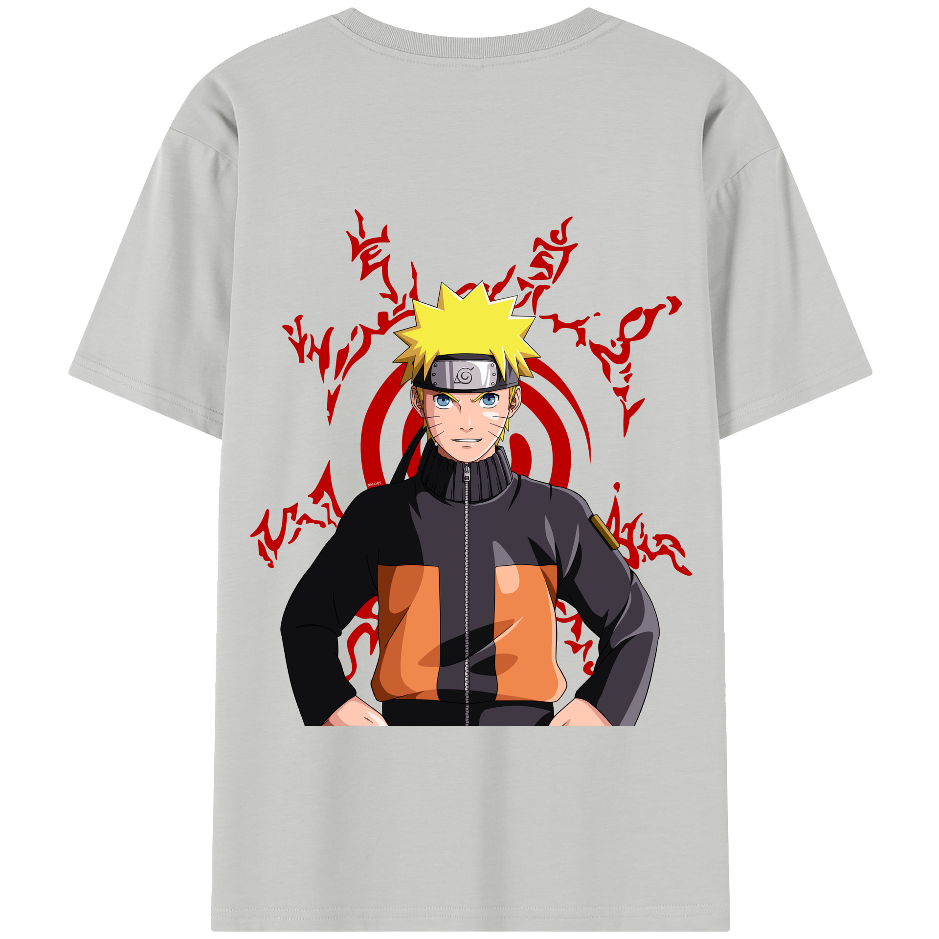 （画像用） NARUTO -ナルト- うずまき ナルト Uzumaki Naruto 綿100％半袖Tシャツ（背面プリント）