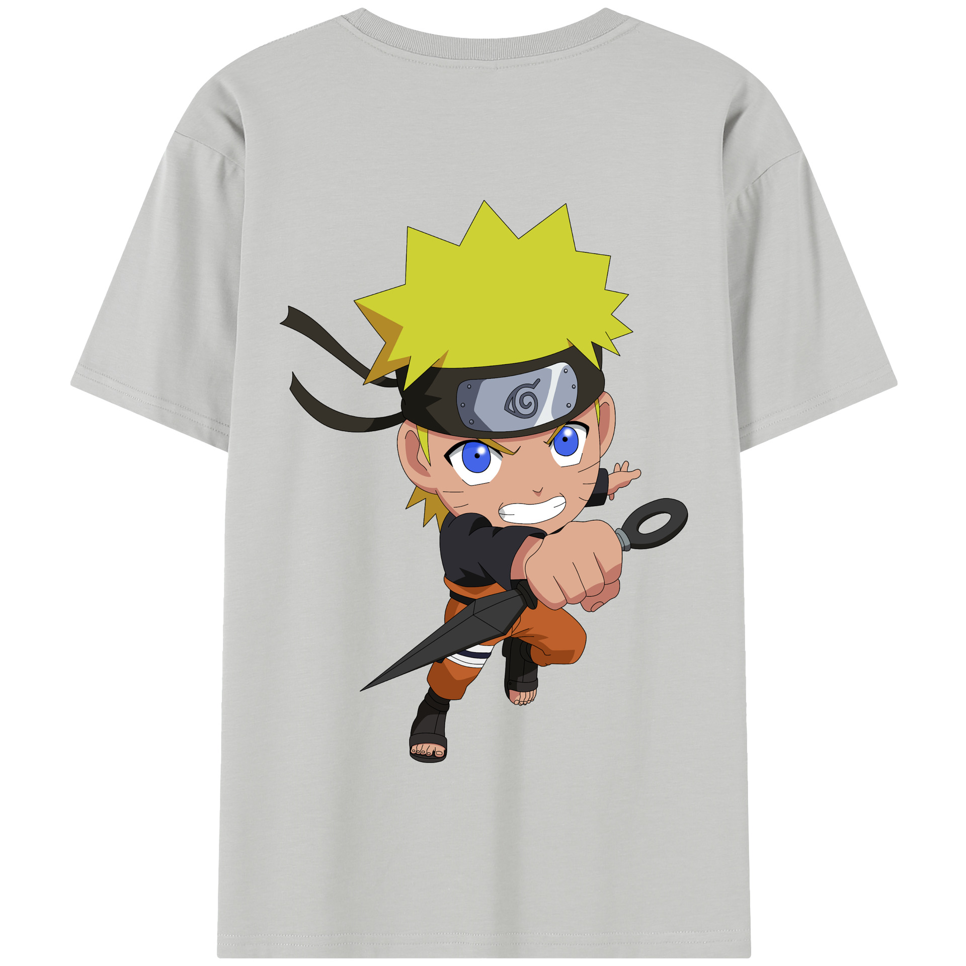 （画像用） NARUTO -ナルト- うずまき ナルト Uzumaki Naruto 綿100％半袖Tシャツ（背面プリント）