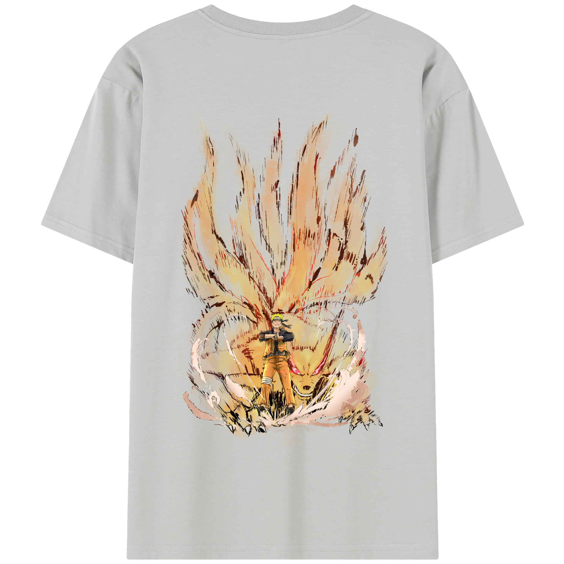 （画像用） NARUTO -ナルト- うずまき ナルト Uzumaki Naruto 綿100％半袖Tシャツ（背面プリント）