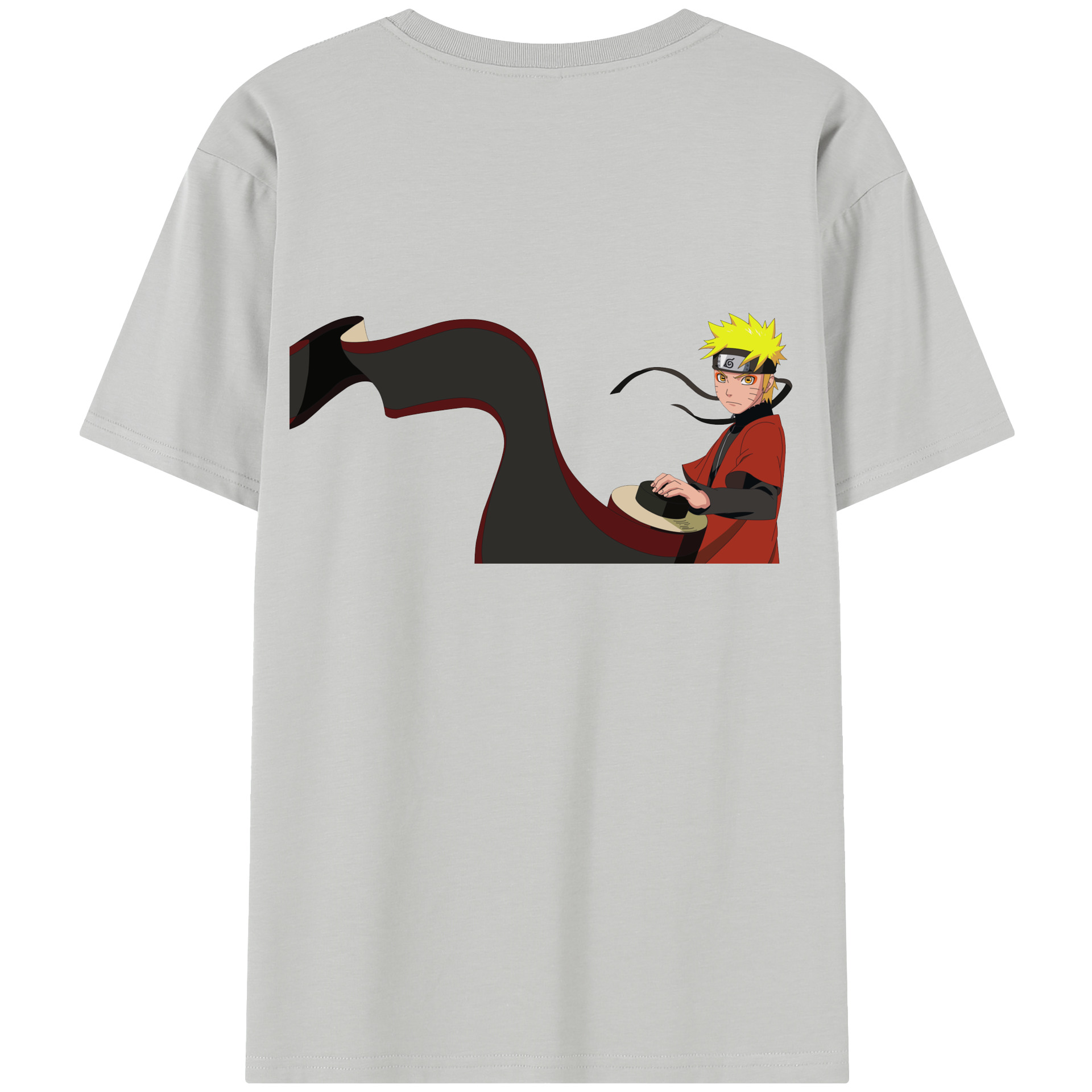 （画像用） NARUTO -ナルト- うずまき ナルト Uzumaki Naruto 綿100％半袖Tシャツ（背面プリント）