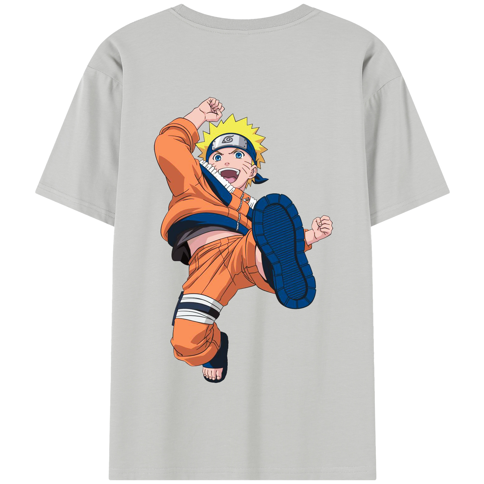 （画像用） NARUTO -ナルト- うずまき ナルト Uzumaki Naruto 綿100％半袖Tシャツ（背面プリント）