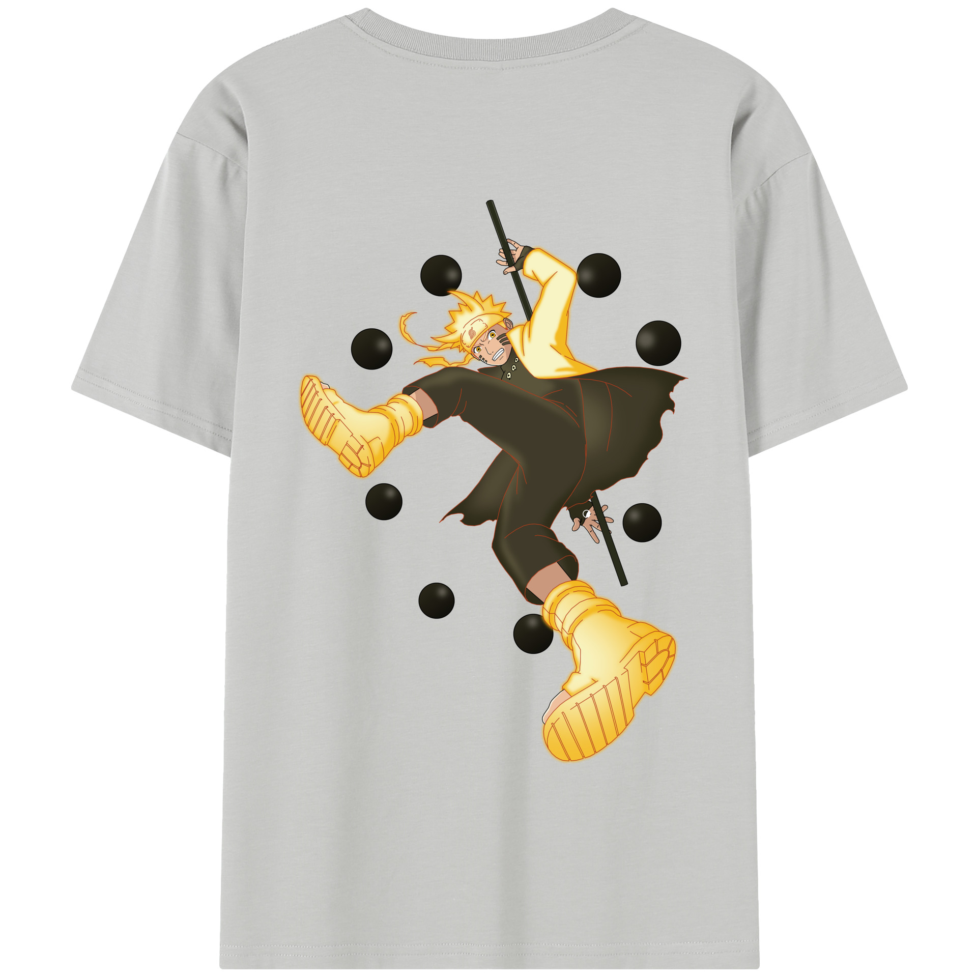 （画像用） NARUTO -ナルト- うずまき ナルト Uzumaki Naruto 綿100％半袖Tシャツ（背面プリント）