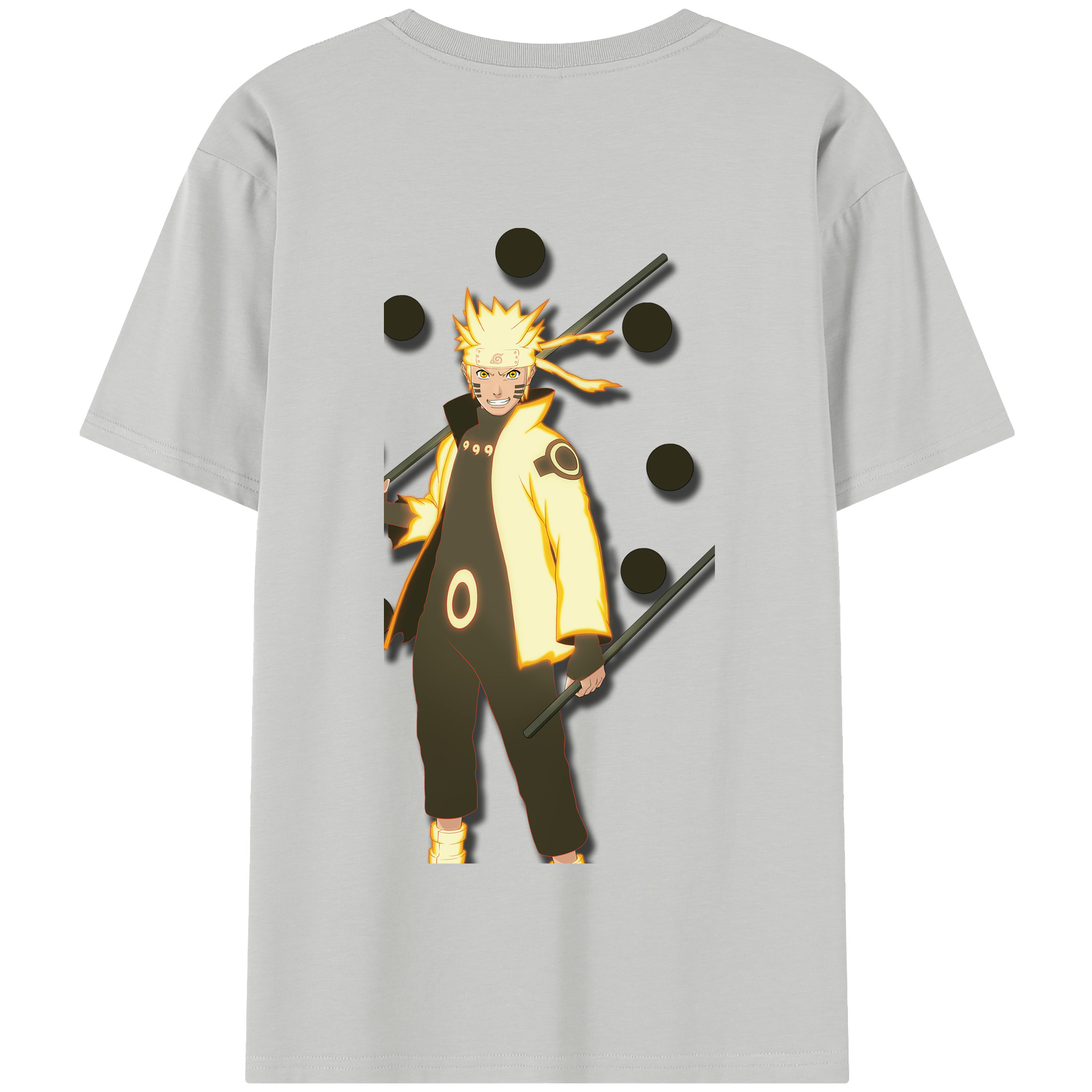 （画像用） NARUTO -ナルト- うずまき ナルト Uzumaki Naruto 綿100％半袖Tシャツ（背面プリント）