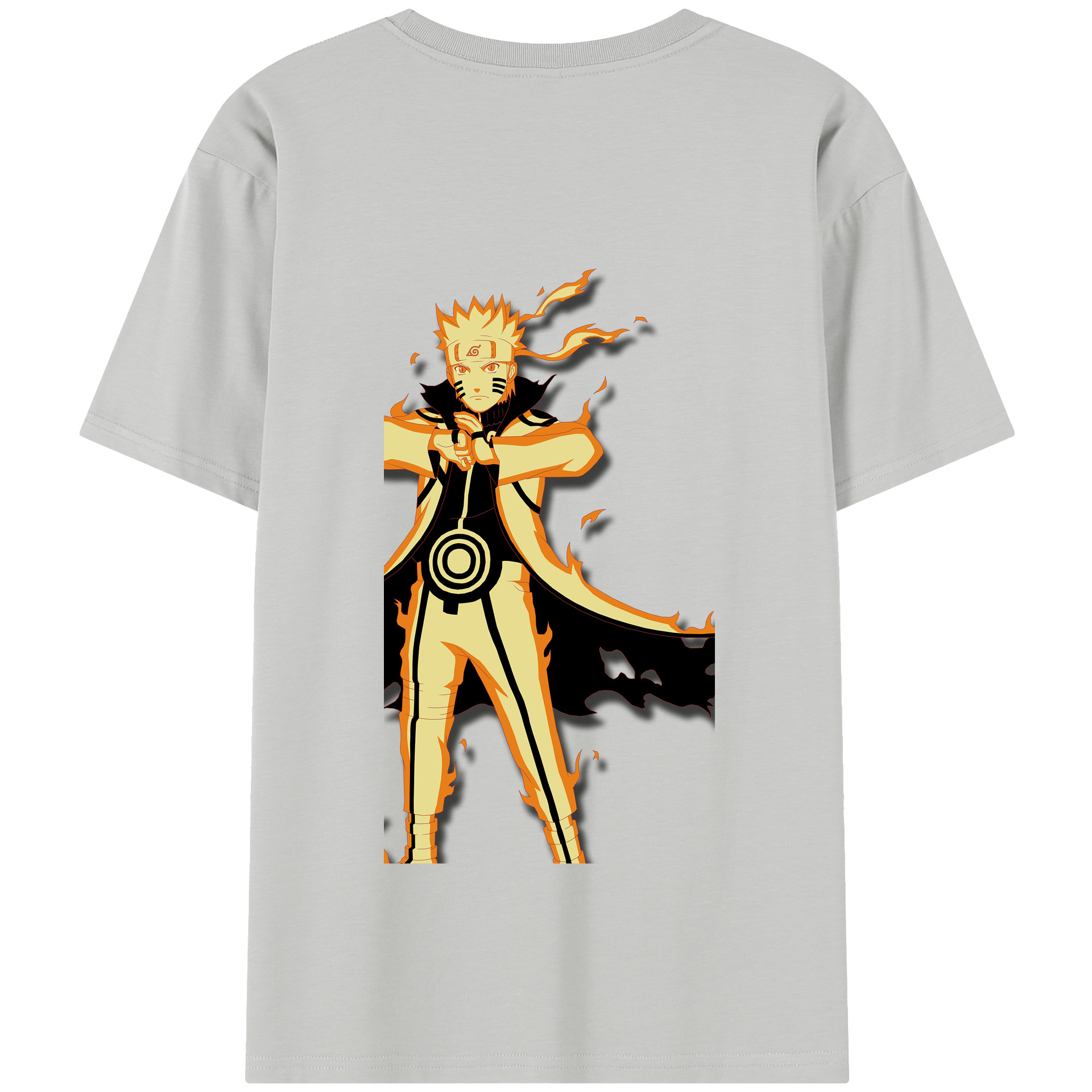 （画像用） NARUTO -ナルト- うずまき ナルト Uzumaki Naruto 綿100％半袖Tシャツ（背面プリント）