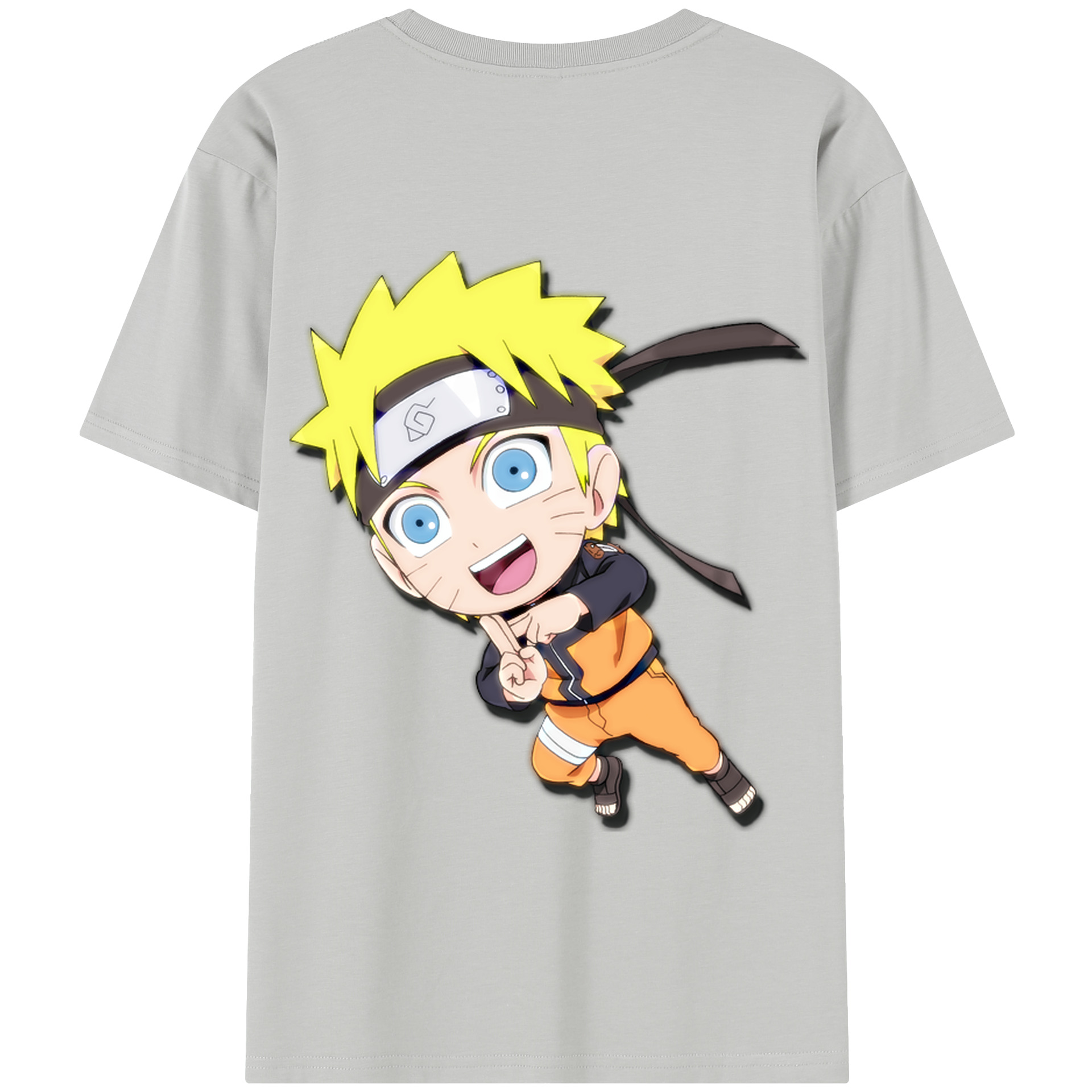 （画像用） NARUTO -ナルト- うずまき ナルト Uzumaki Naruto 綿100％半袖Tシャツ（背面プリント）