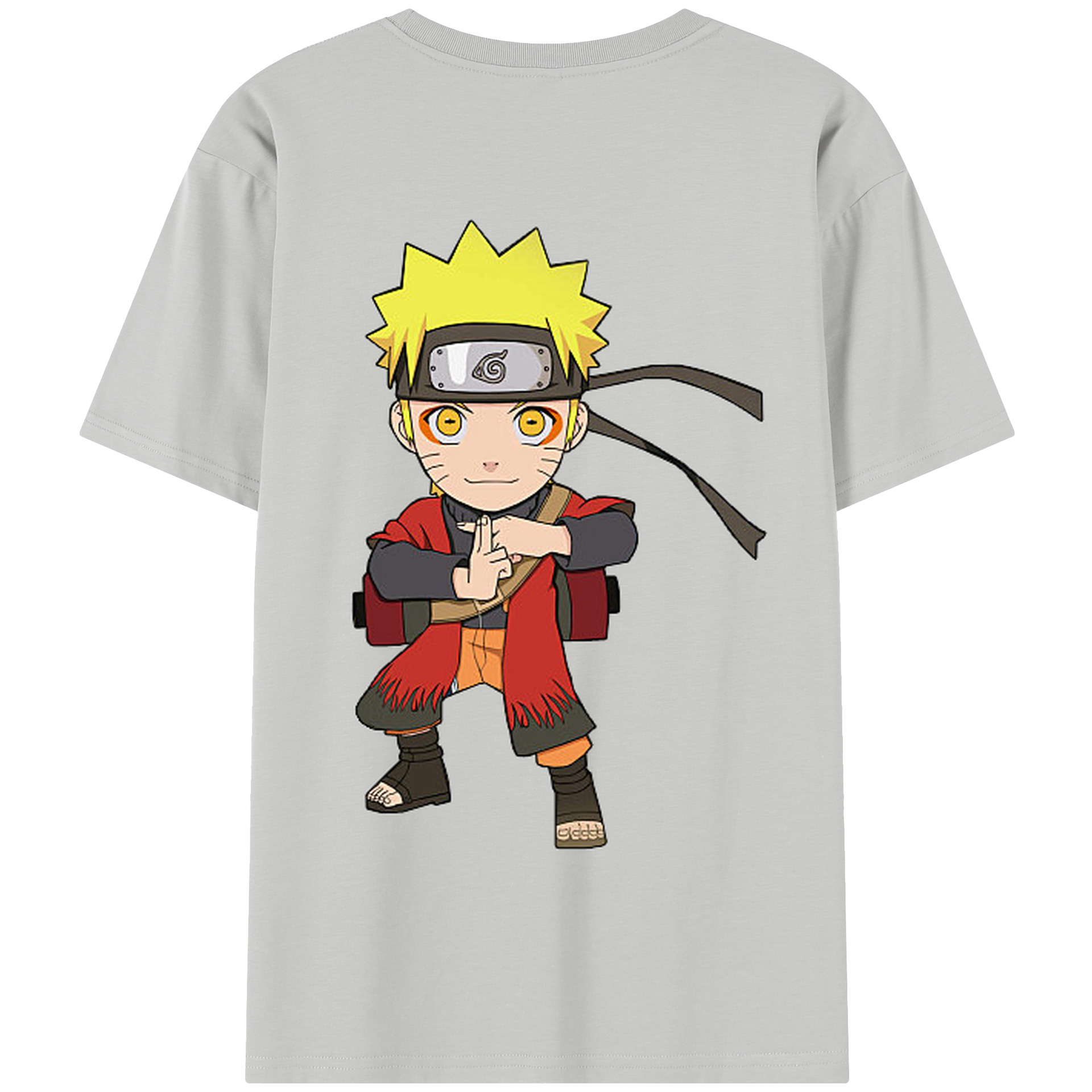 （画像用） NARUTO -ナルト- うずまき ナルト Uzumaki Naruto 綿100％半袖Tシャツ（背面プリント）